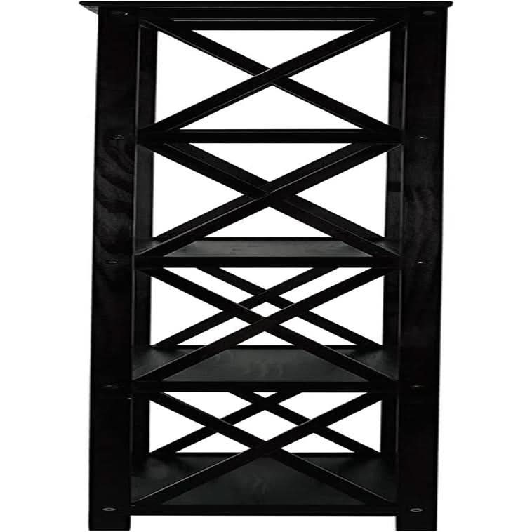 Eight Shelf Bookcase Solid Wood Construction For Home Office