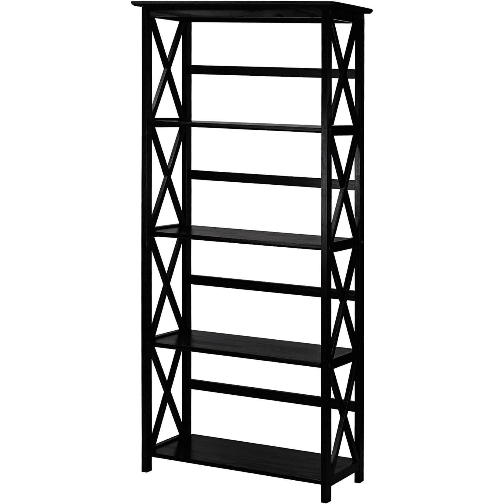 Eight Shelf Bookcase Solid Wood Construction For Home Office