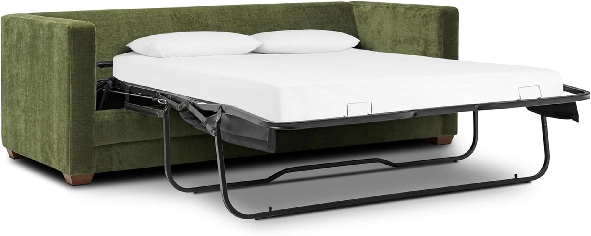 EightyTwoInches Pull Out Sofa Bed With Hidden Mattress