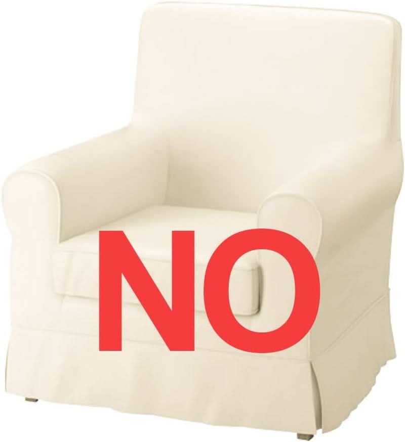 Ektorp Armchair Slipcover Cotton Grey Replacement For IKEA