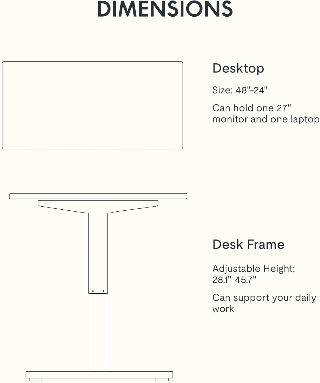 Electric Adjustable Height Desk 48 By 24 Inch Mahogany Top