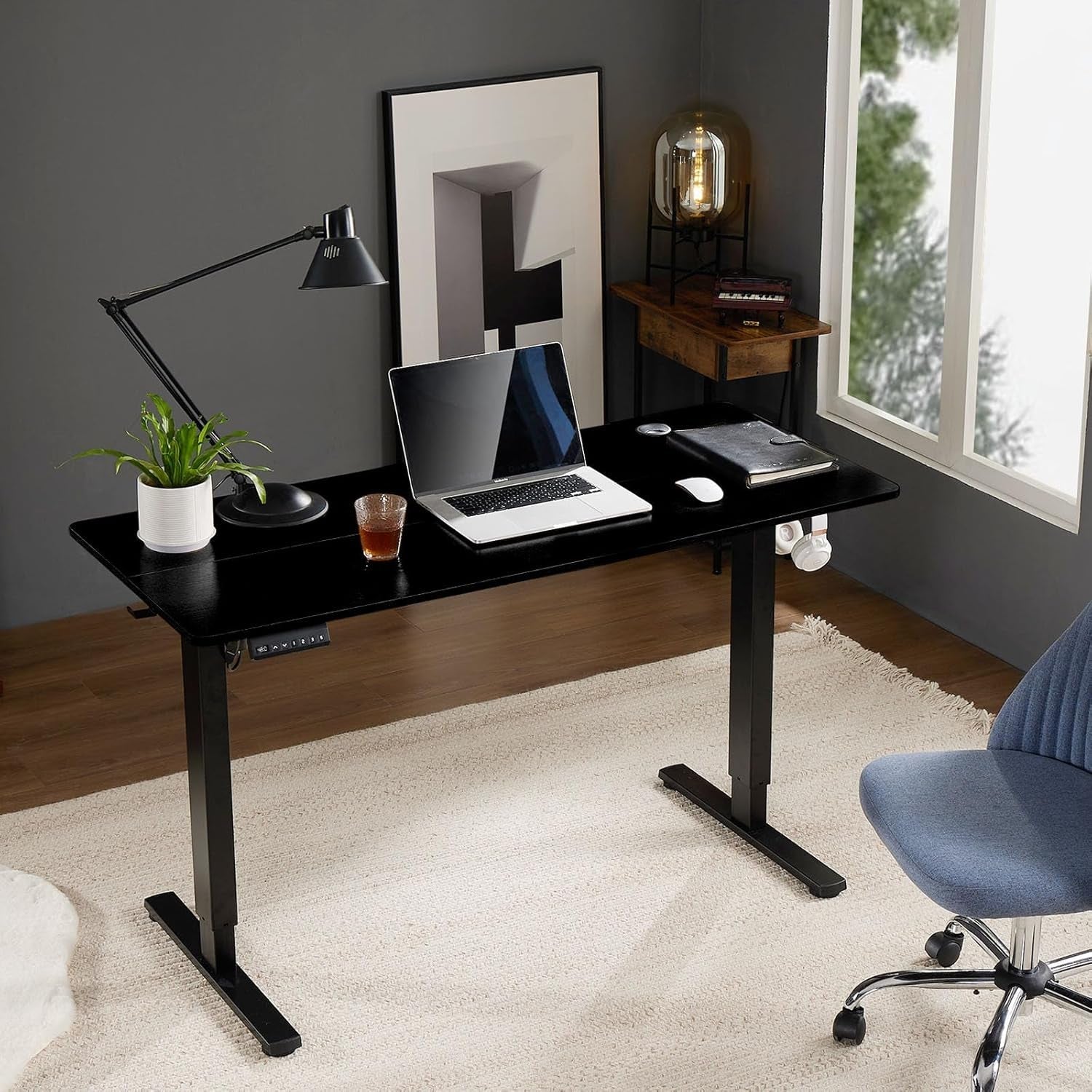 Electric Adjustable Height Standing Desk 55 By 24 Inches