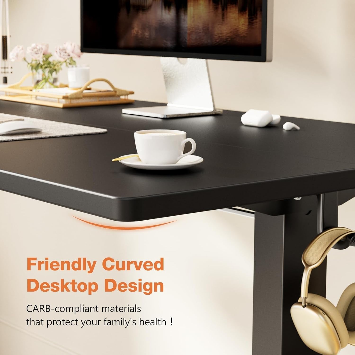 Electric Adjustable Height Standing Desk 55 By 24 Inches