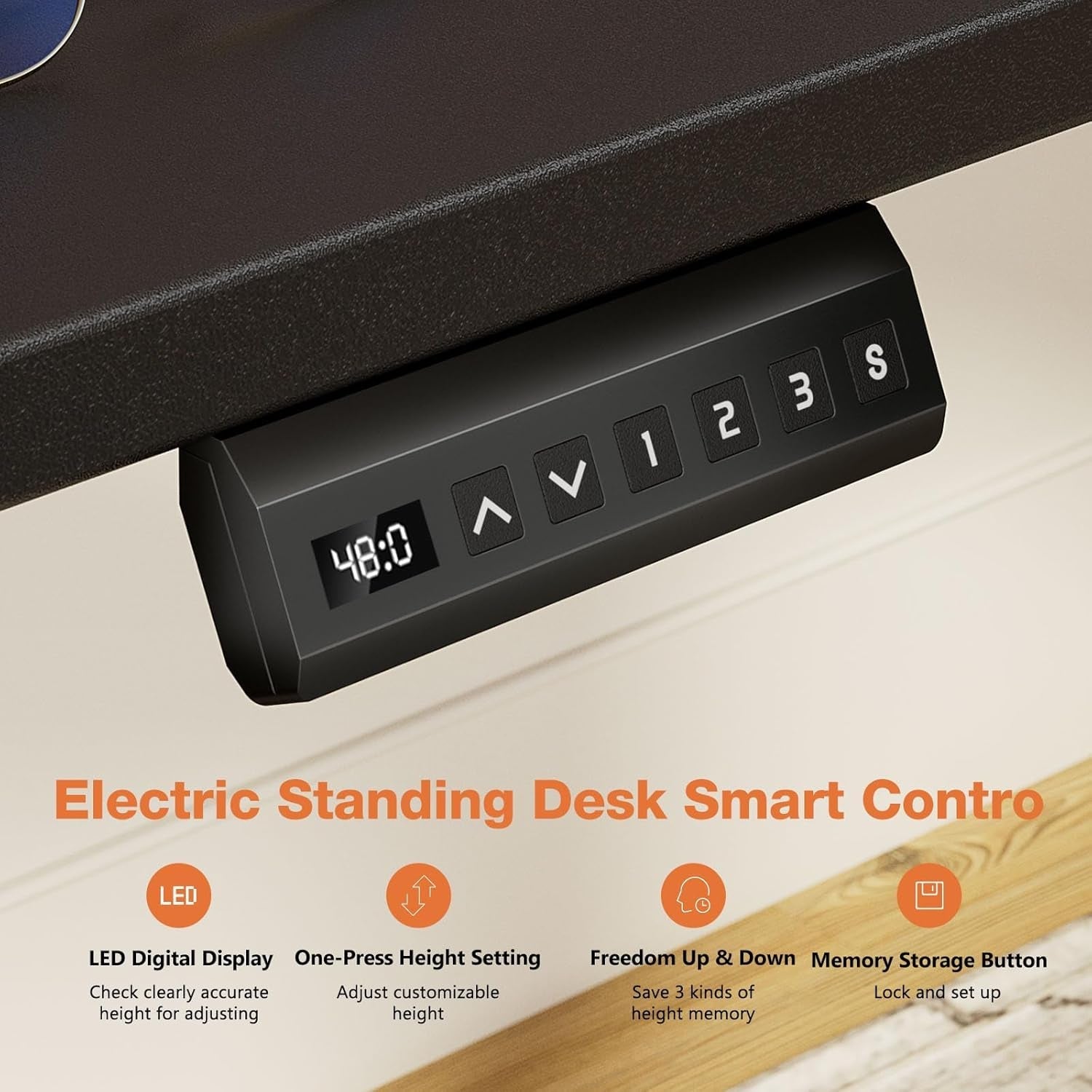 Electric Adjustable Height Standing Desk 55 By 24 Inches
