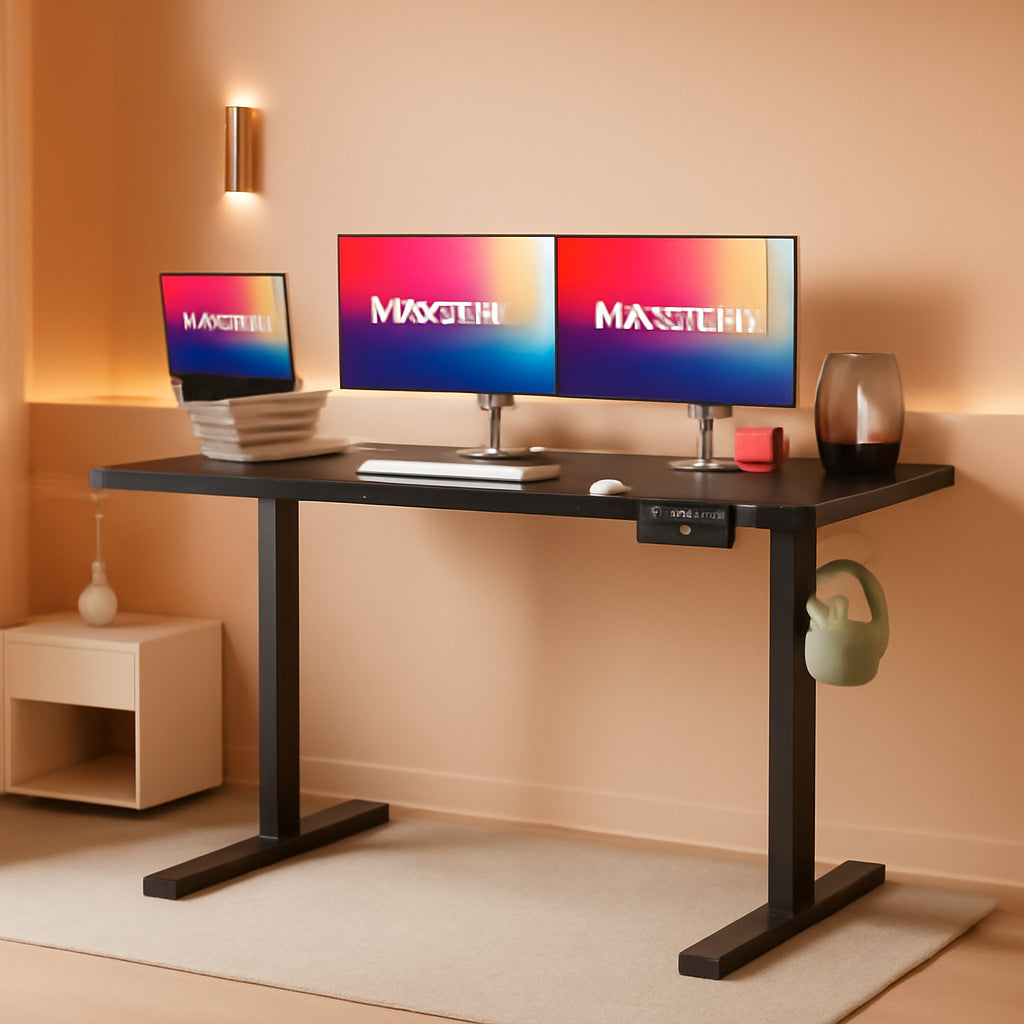 Electric Adjustable Standing Desk 48 By 24 Inch With 3 Memory Presets Black