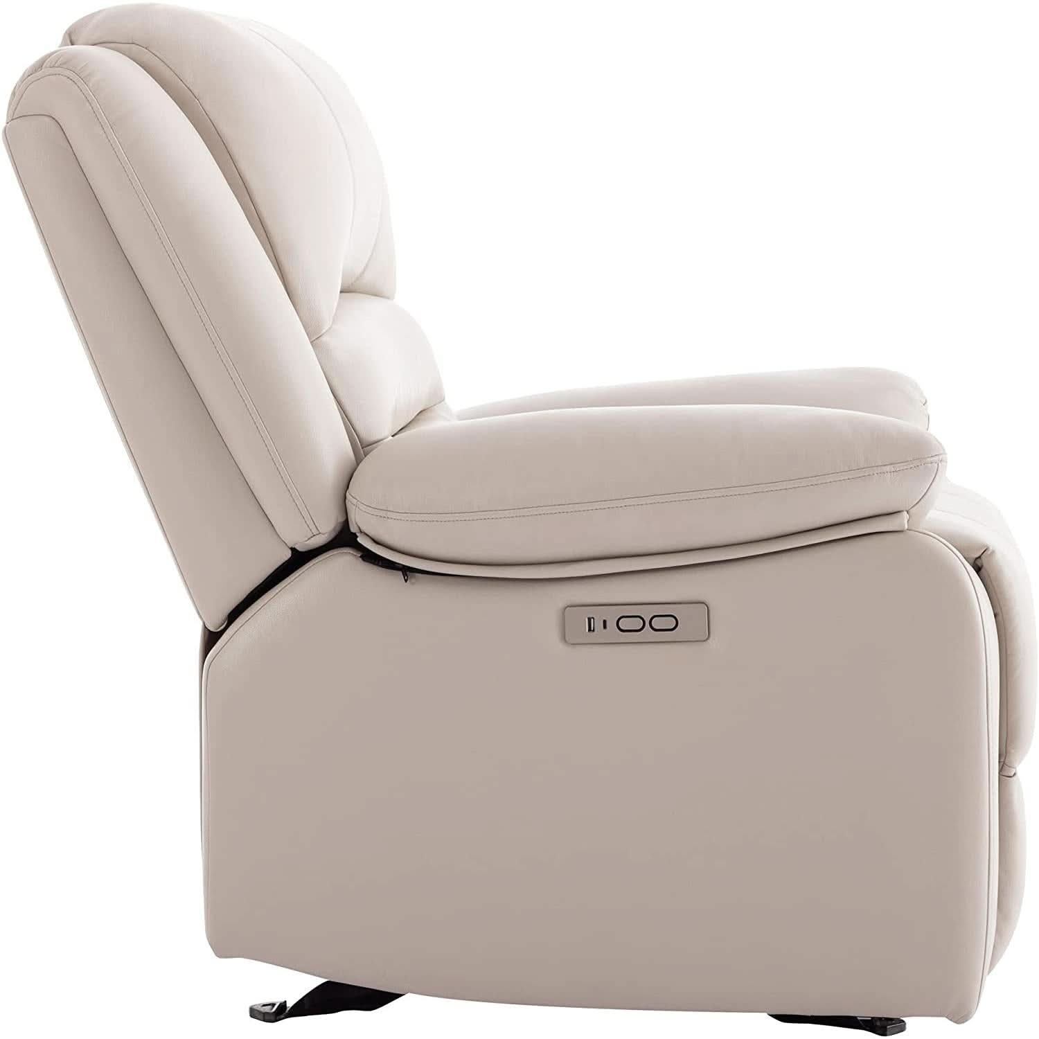 Electric Glider Recliner Chair With Power Recline Cream