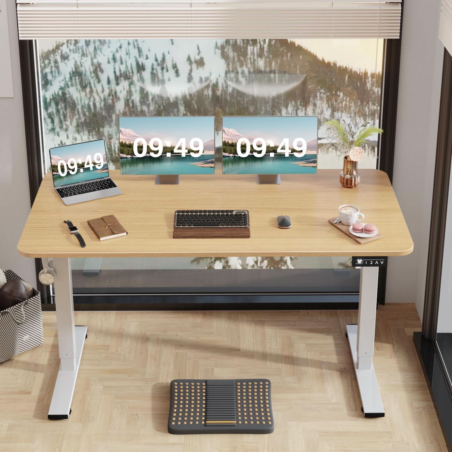 Electric Height Adjustable Desk 55 X 24 Memory Preset