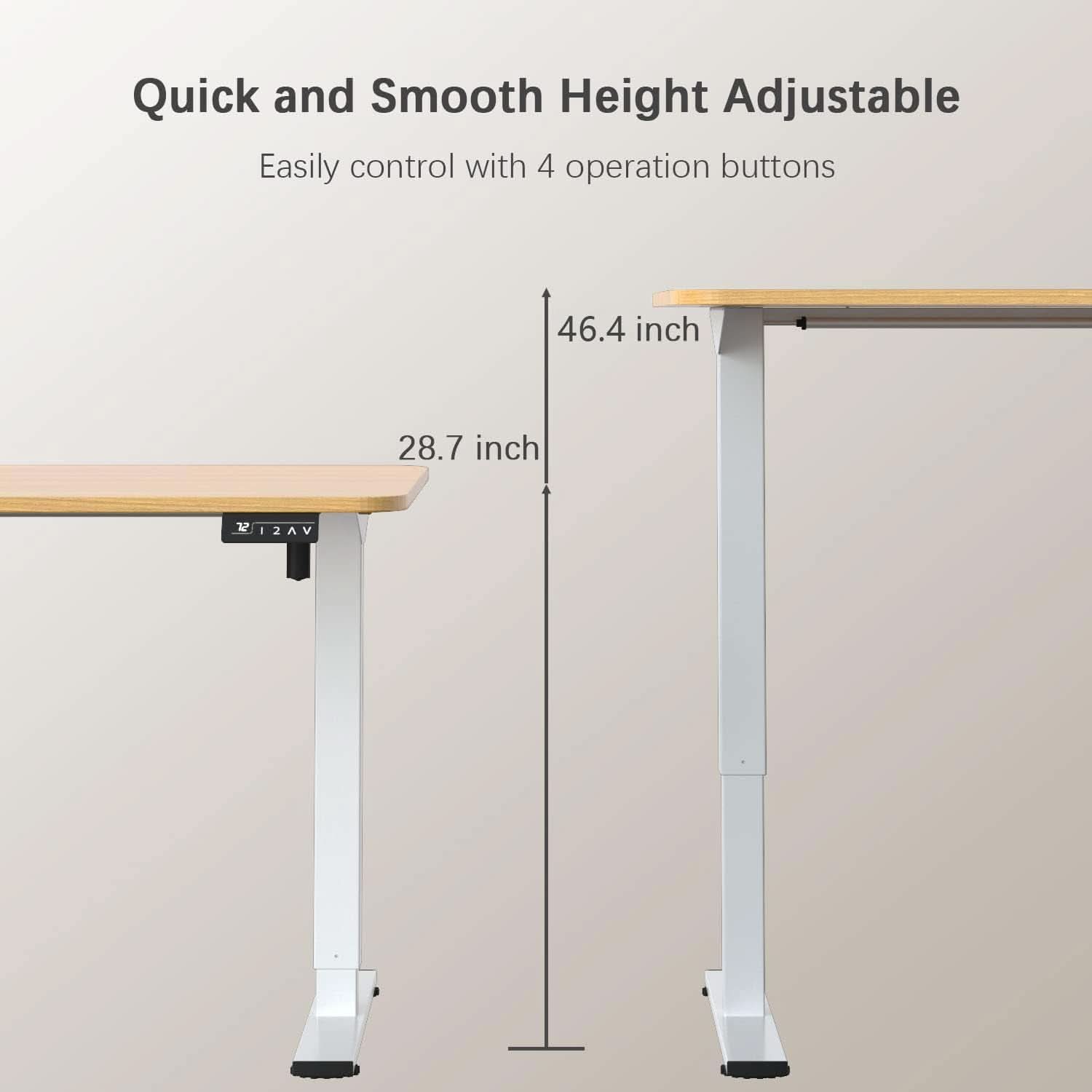 Electric Height Adjustable Desk 55 X 24 Memory Preset