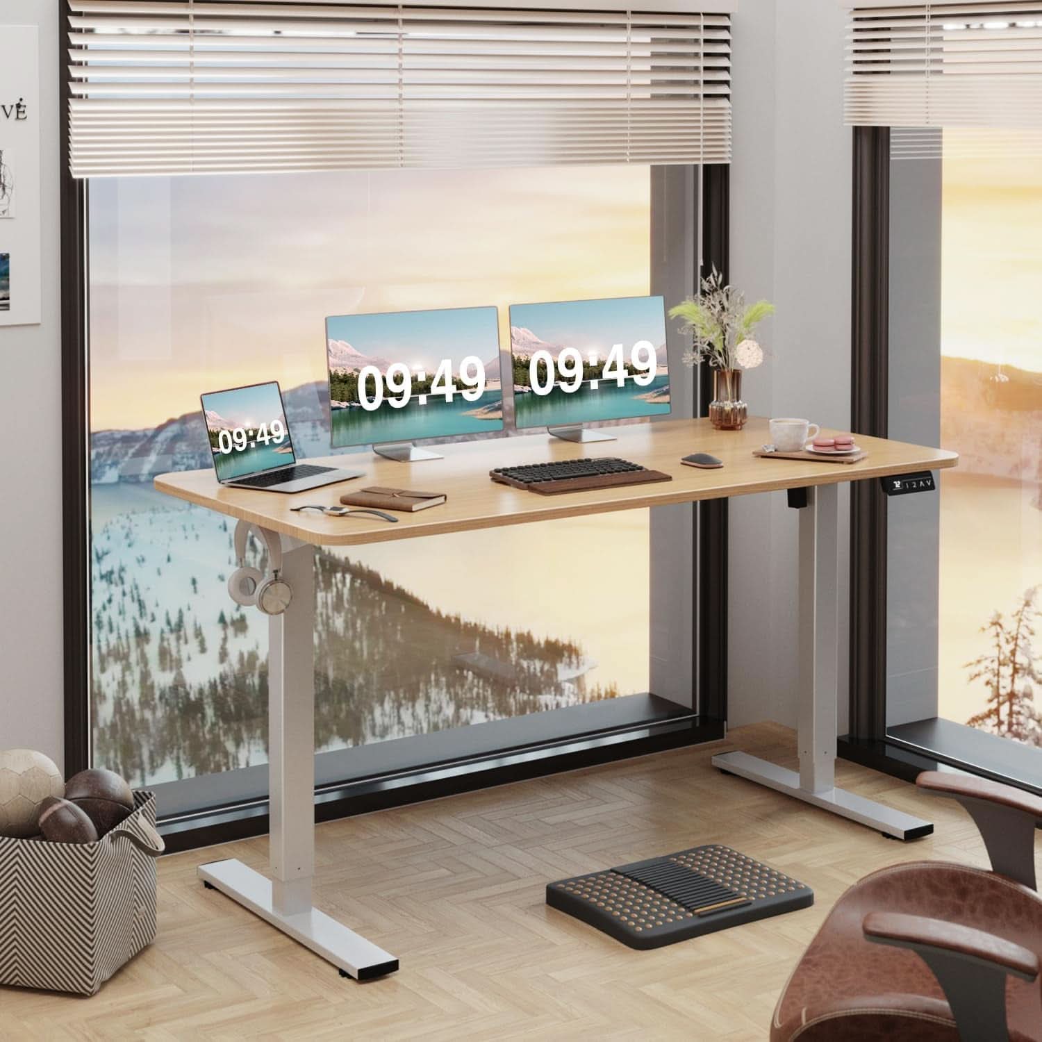 Electric Height Adjustable Desk 55 X 24 Memory Preset