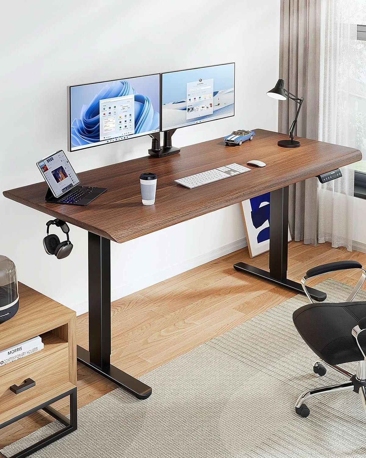 Electric Height Adjustable Desk Frame with Dual Motors