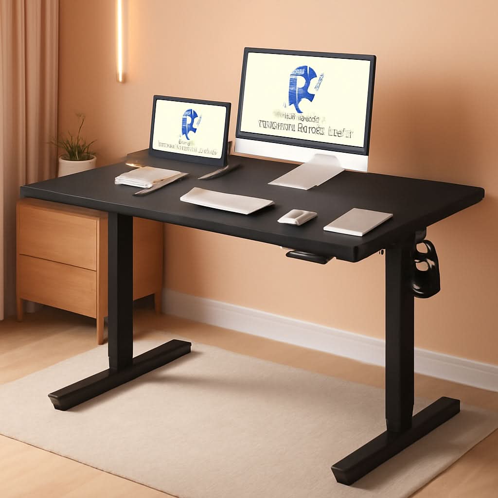 Electric Height Adjustable Standing Desk 48 X 24 Black