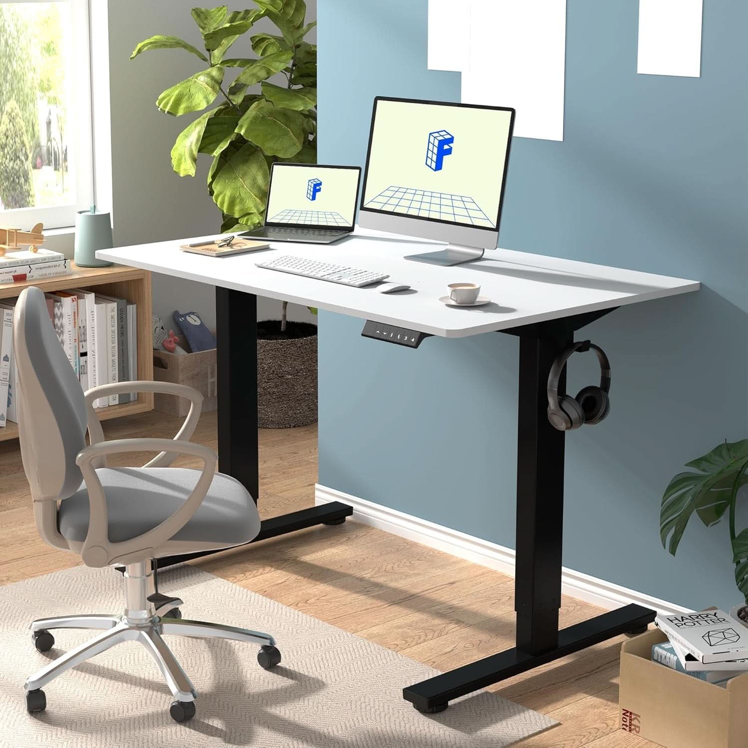 Electric Height Adjustable Standing Desk 48X24 Inches