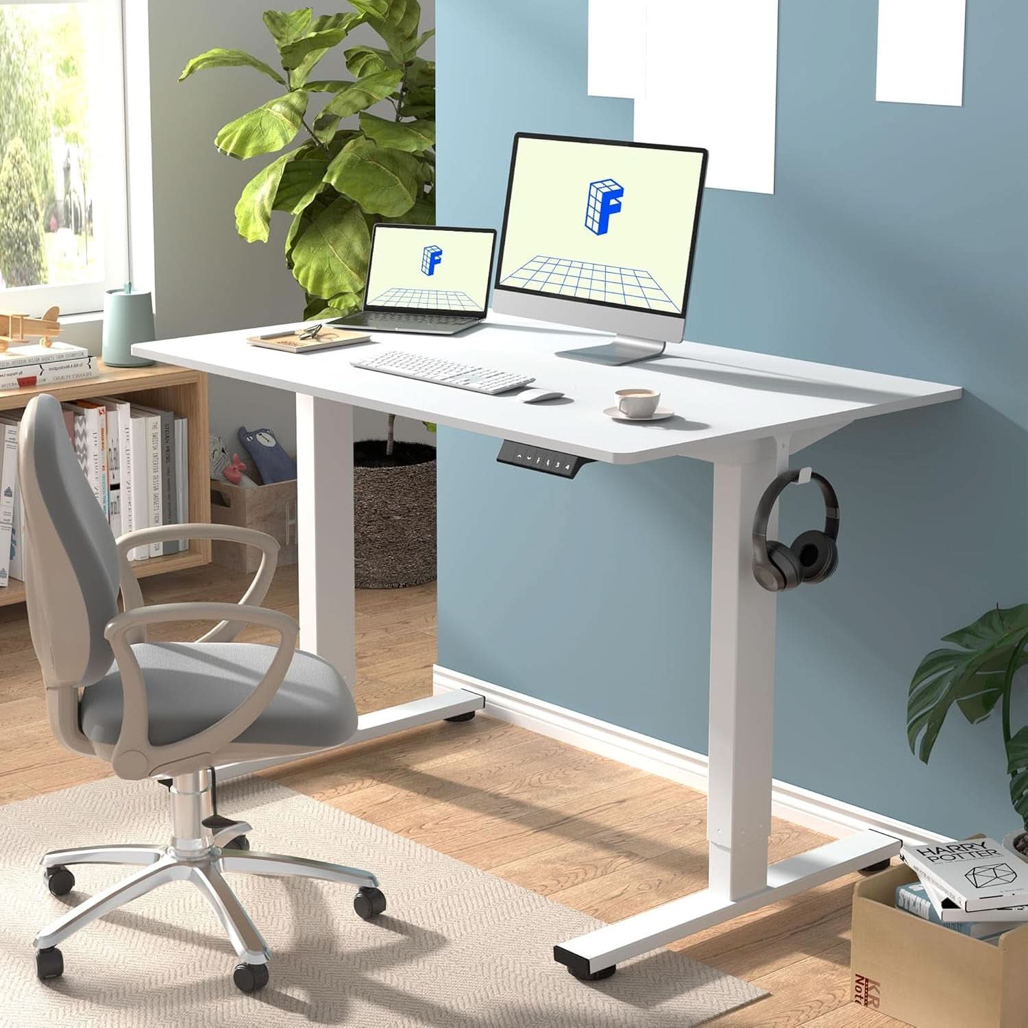 Electric Height Adjustable Standing Desk 48x24 Inches