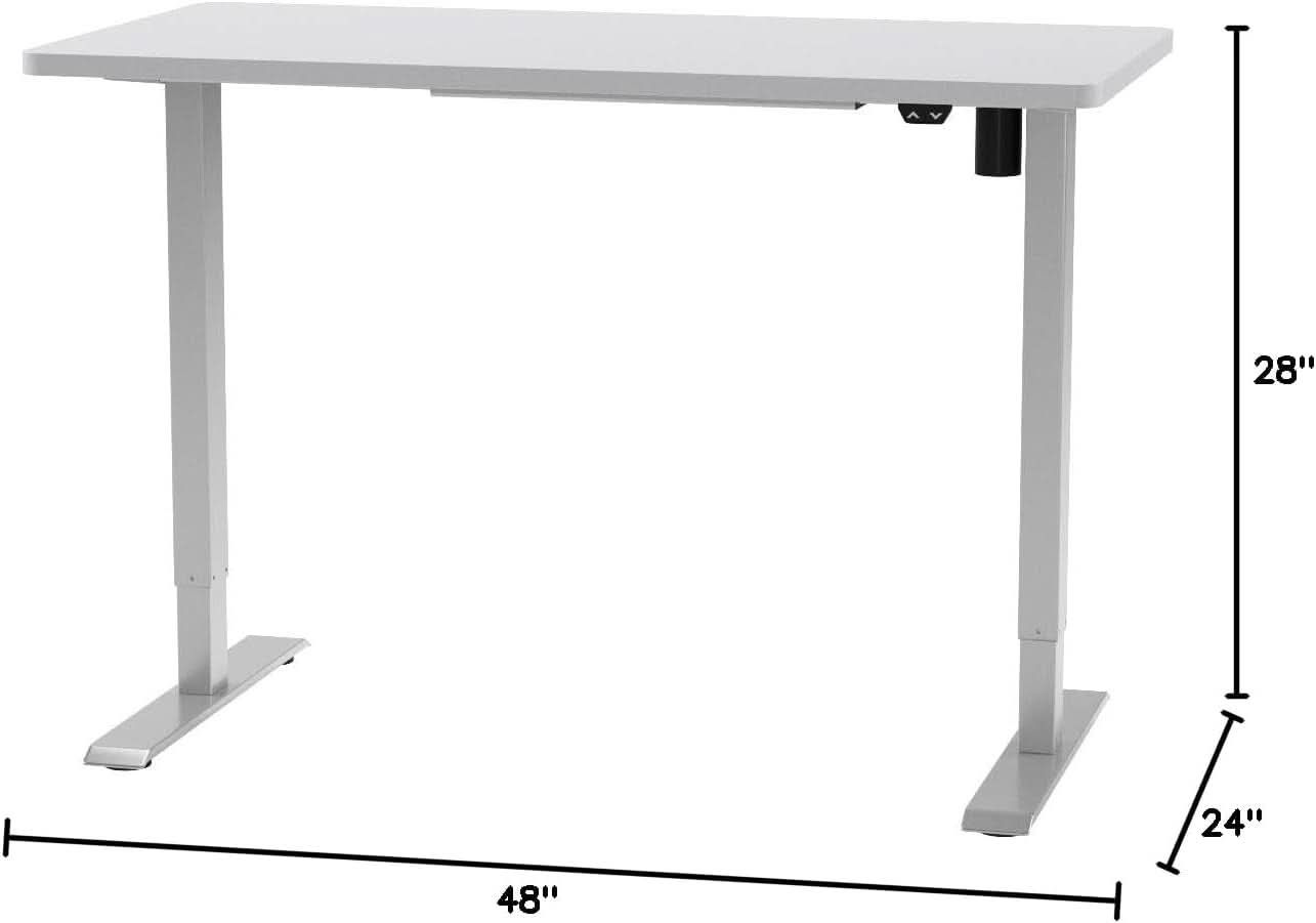 Electric Height Adjustable Standing Desk 48x24 Inches
