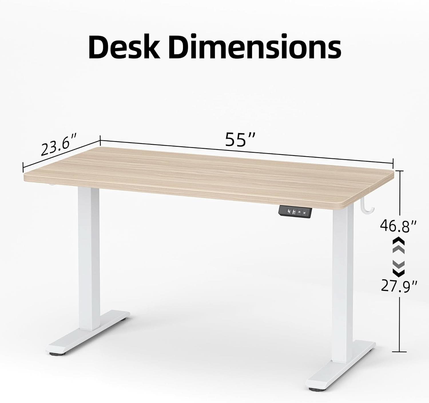 Electric Height Adjustable Standing Desk for Home Office