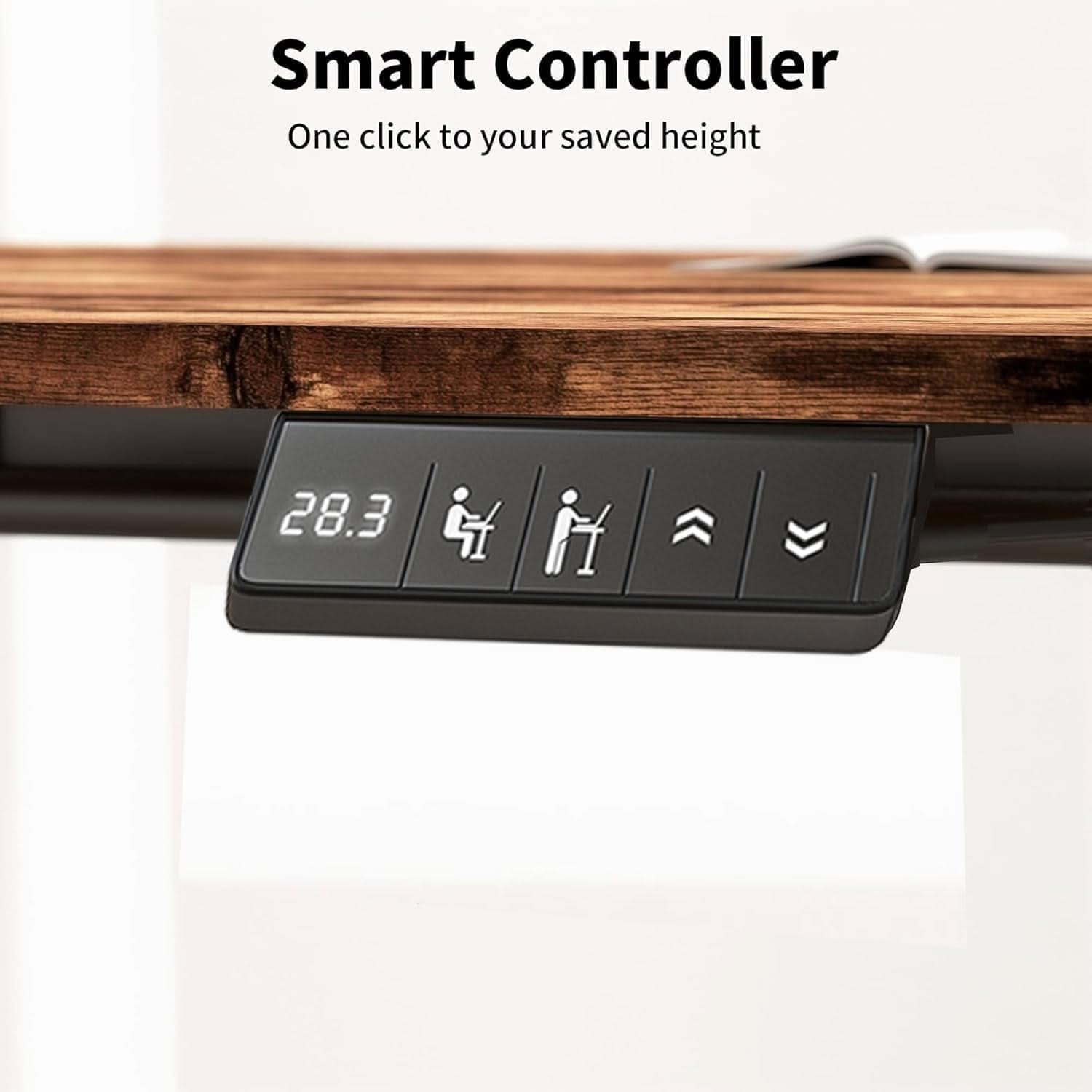 Electric Height Adjustable Standing Desk with Casters