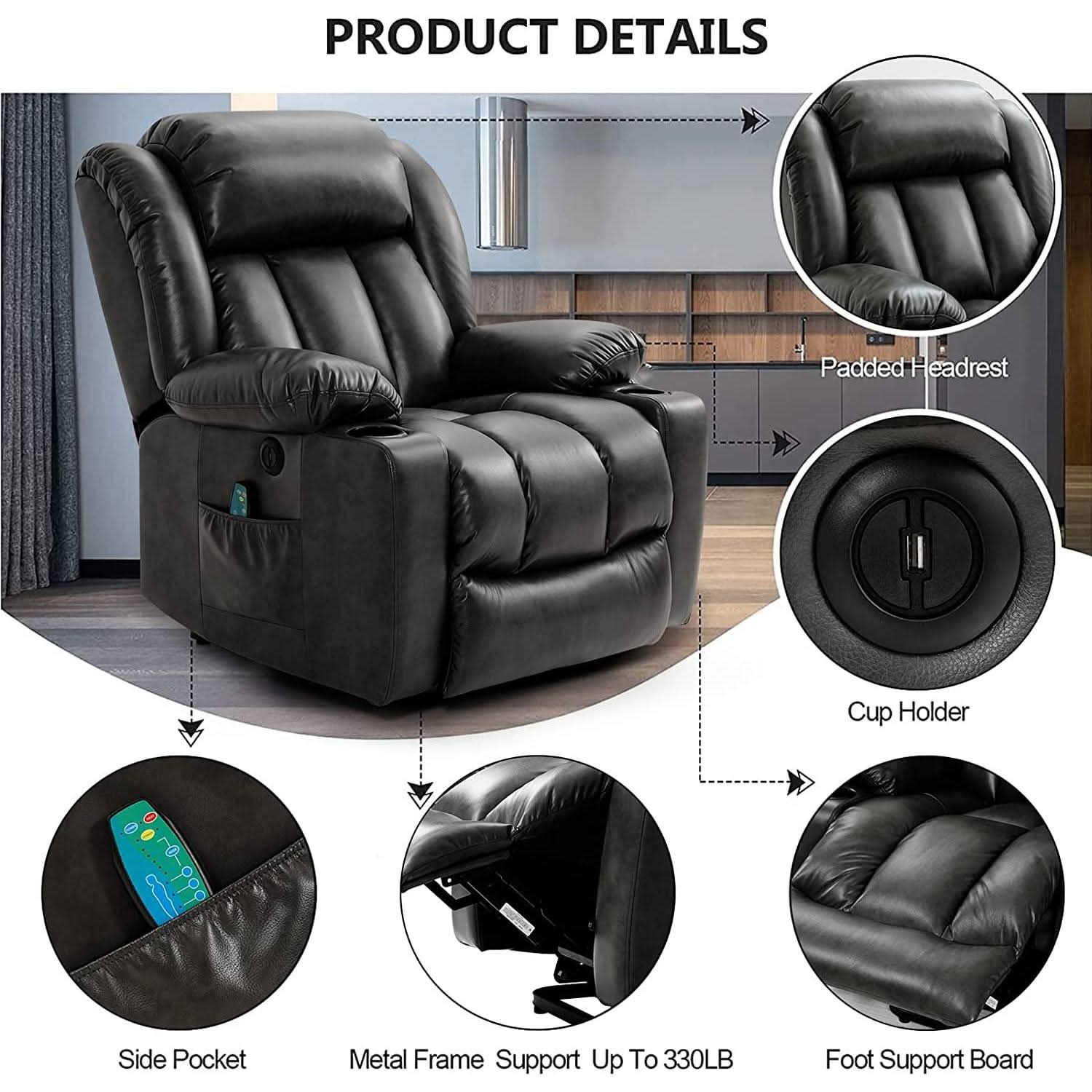 Electric Lift Recliner Chair For Seniors Grey Single Motor