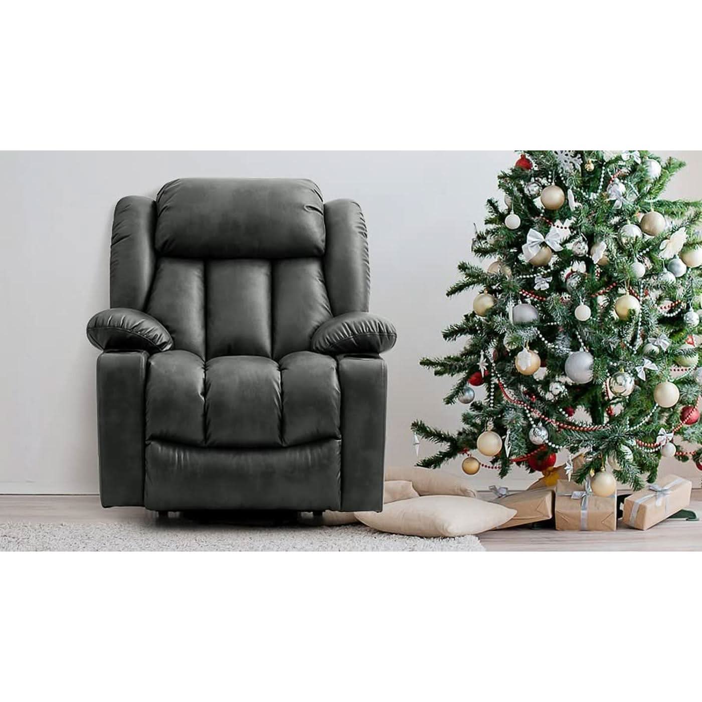 Electric Lift Recliner Chair For Seniors Grey Single Motor