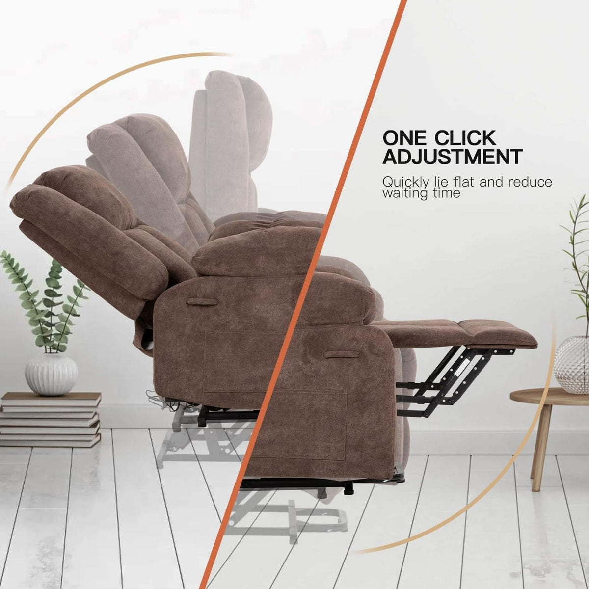 Electric Power Lift Recliner Chair With Massage And Heat