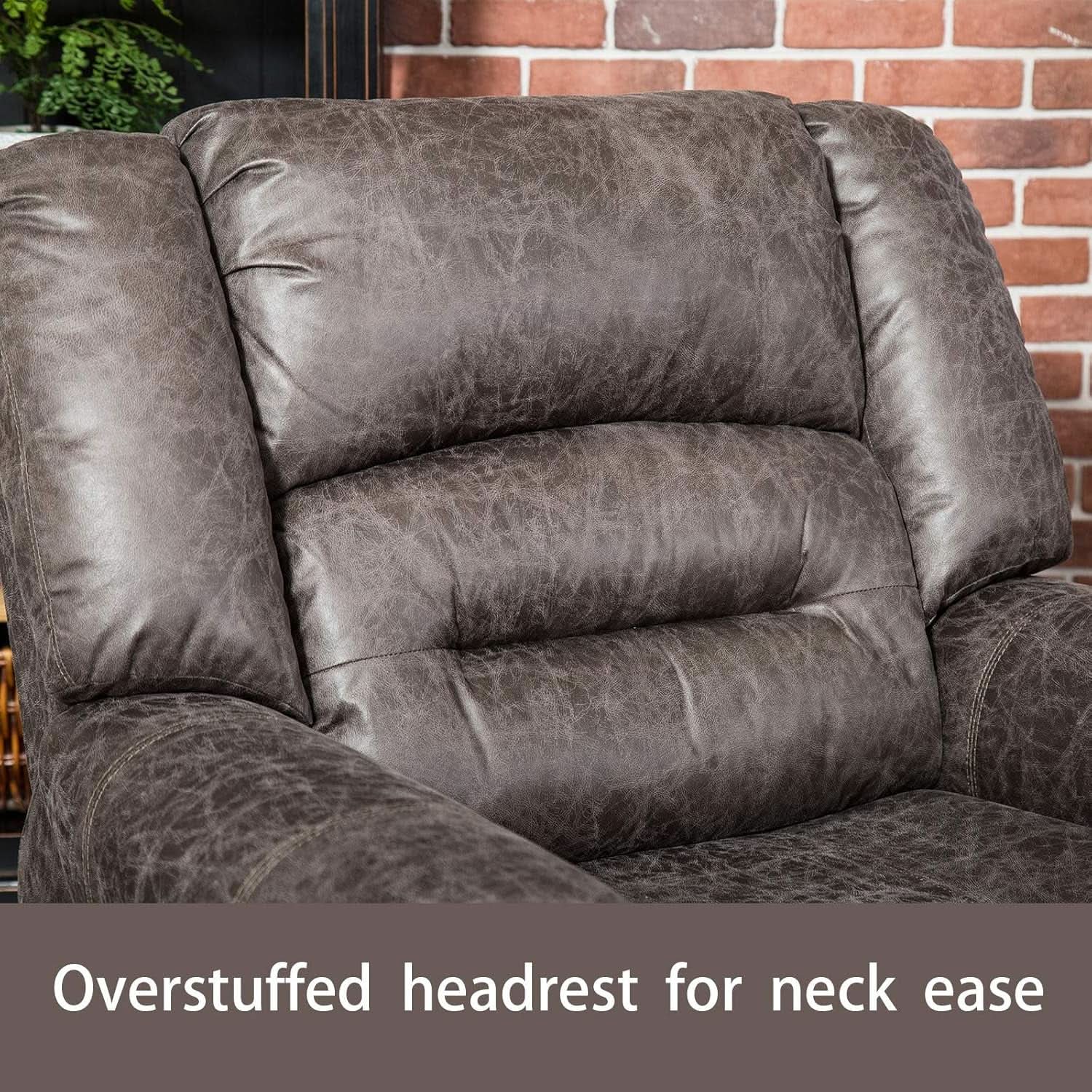 Electric Recliner Chair Smoky Gray With USB Port Theater