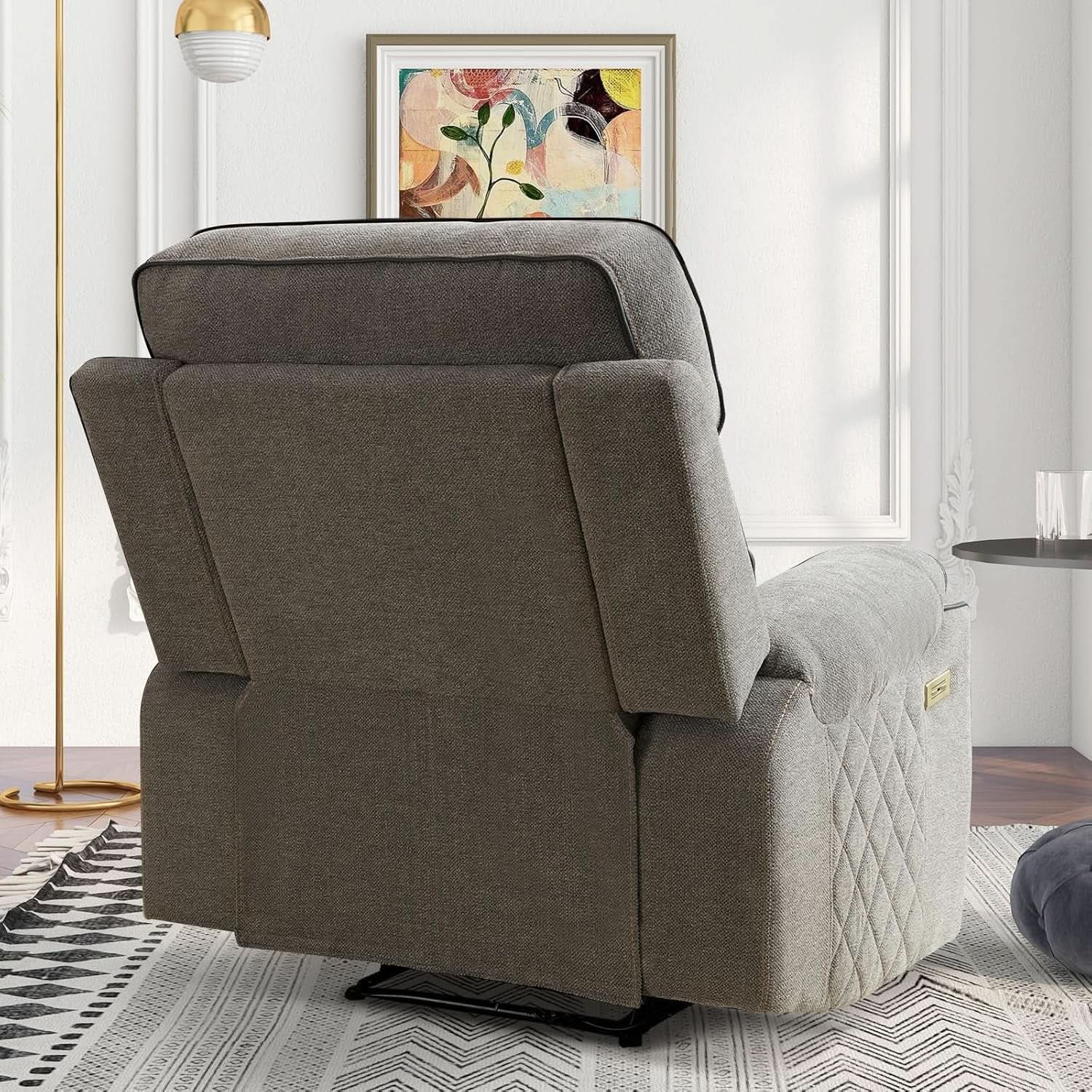 Electric Recliner Chair With USB Charging And Cup Holders