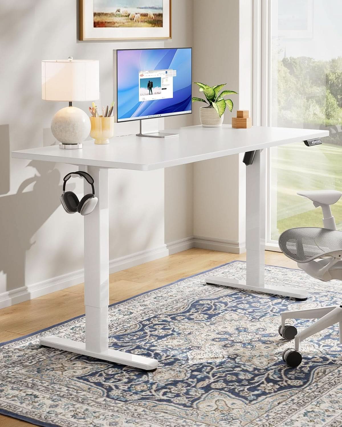 Electric Standing Desk 48 By 24 Inch With 4 Memory Height Settings
