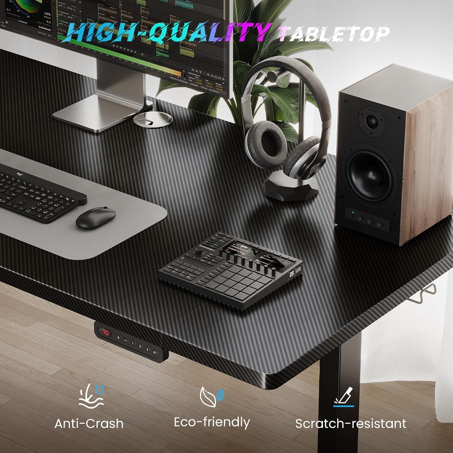 Electric Standing Desk 48 X 24 Inch With 3 Memory Presets