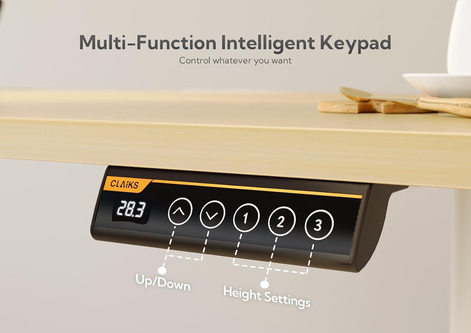 Electric Standing Desk 48X24 Inches White Height Adjustable