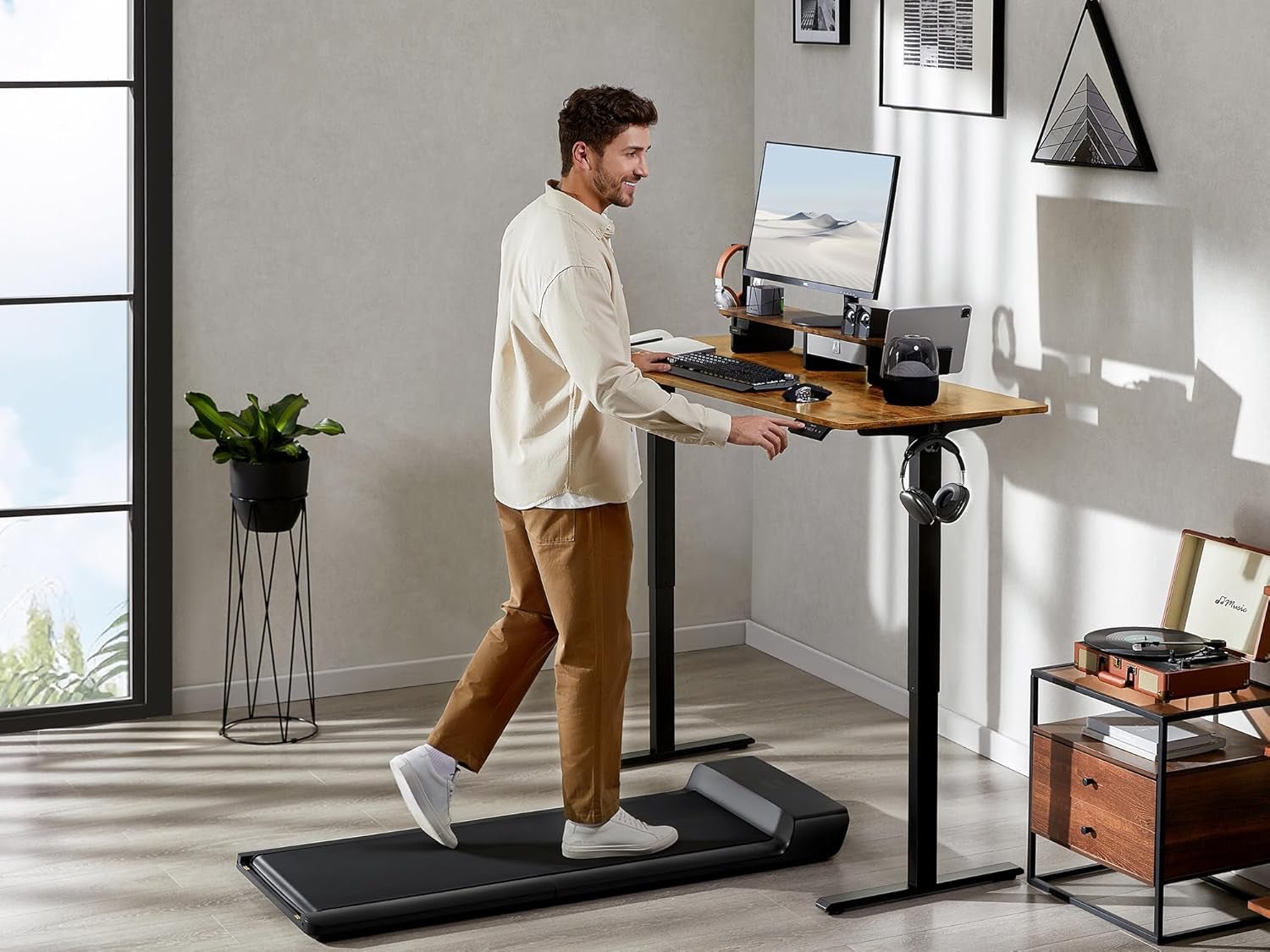 Electric Standing Desk 48x24 Inch Ergonomic Adjustable