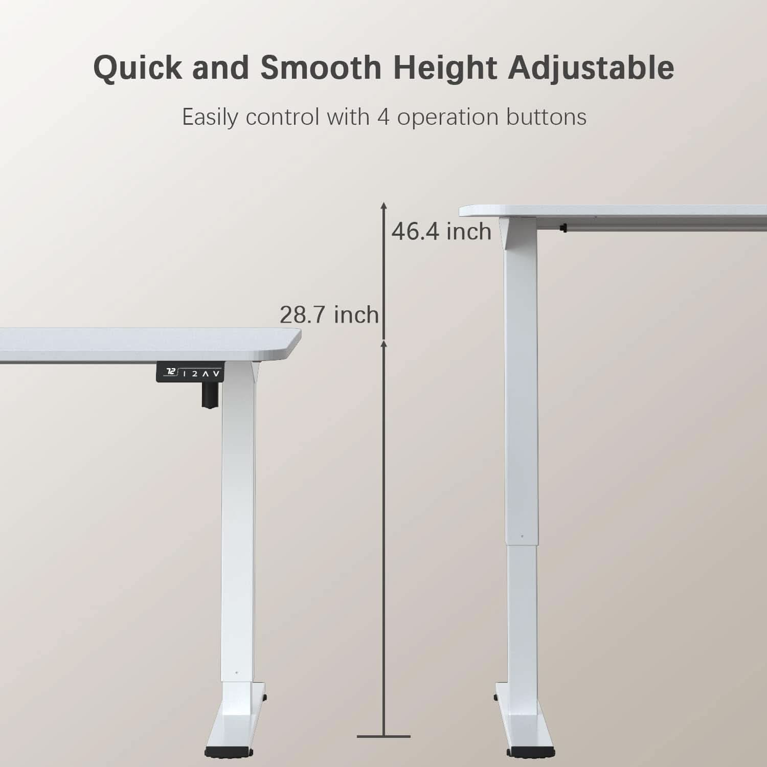 Electric Standing Desk 55x24 Inches Memory Presets