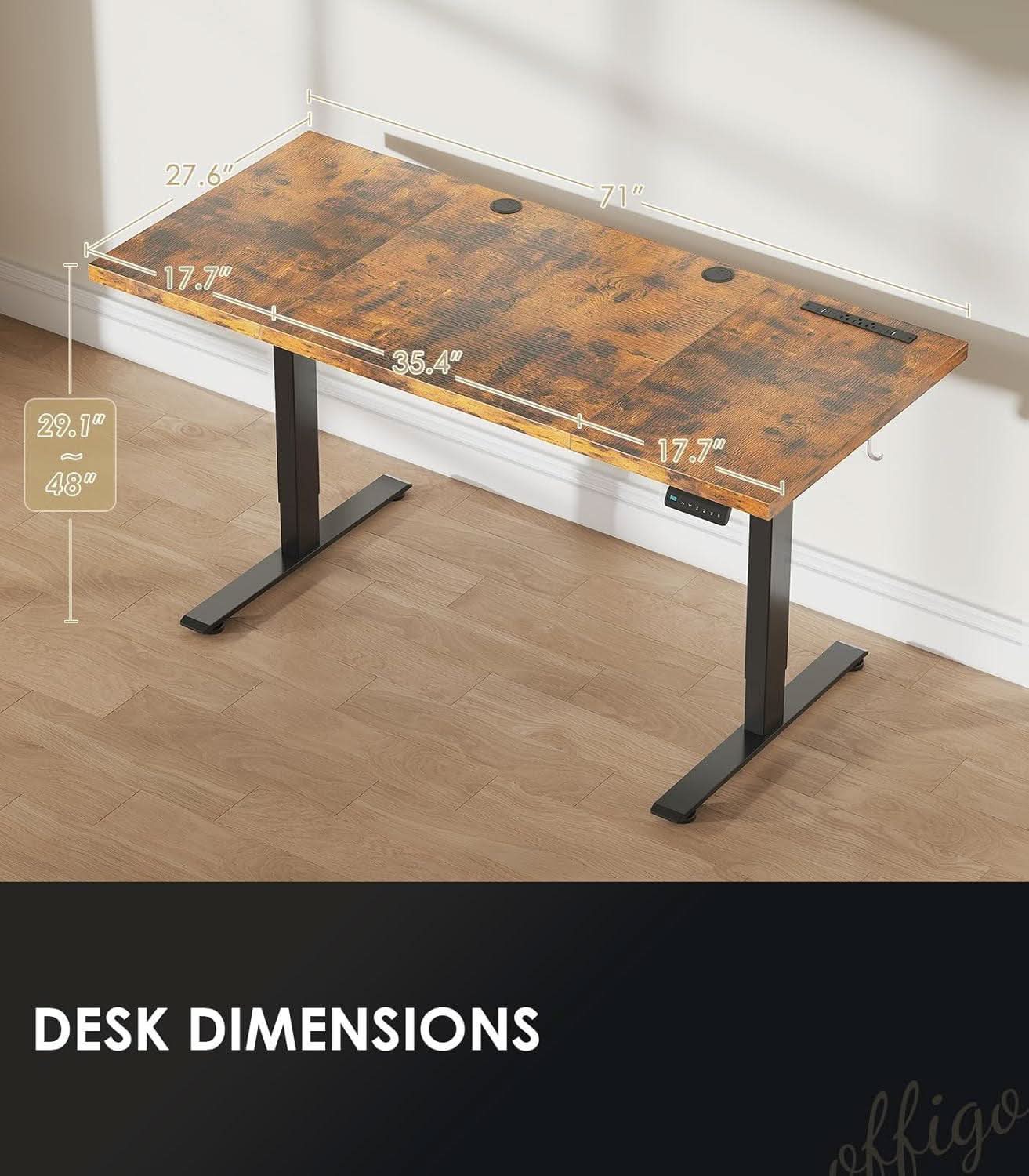 Electric Standing Desk 71 Inch Height Adjustability