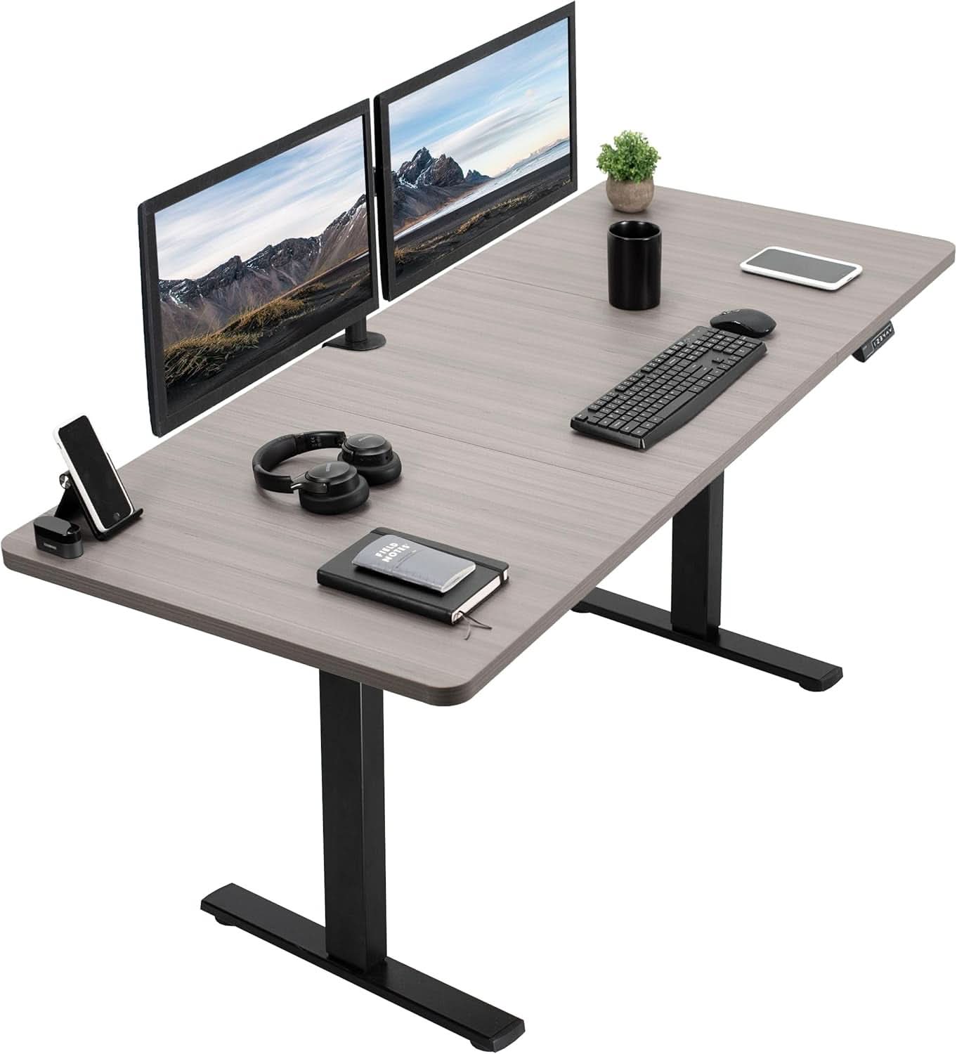 Electric Standing Desk 71x30 Memory Height Adjustment