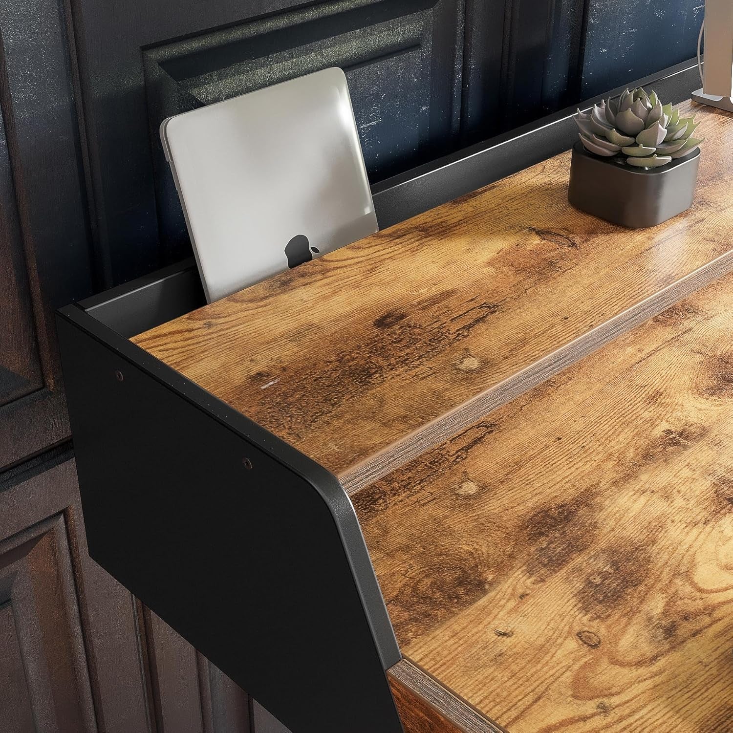 Electric Standing Desk With Drawers Adjustable Height Feature