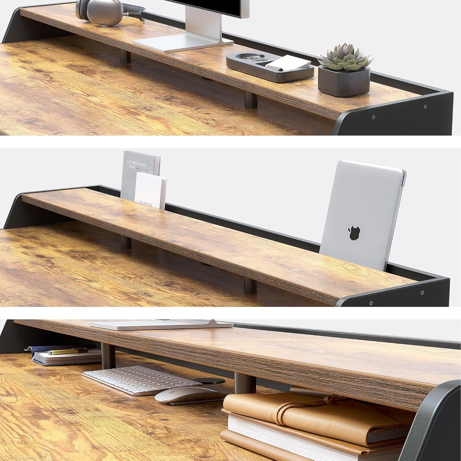 Electric Standing Desk With Drawers Adjustable Height Feature