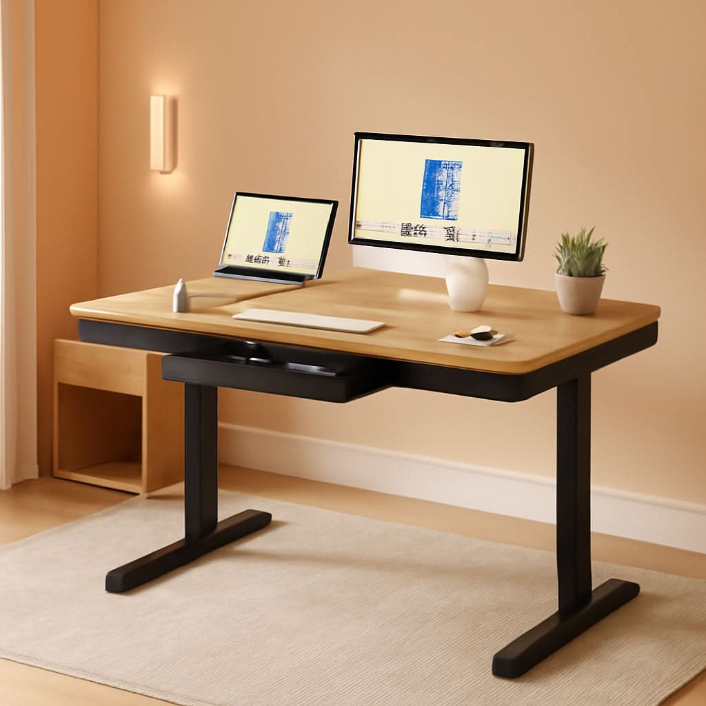 Electric Standing Desk With USB Ports And Adjustable Height
