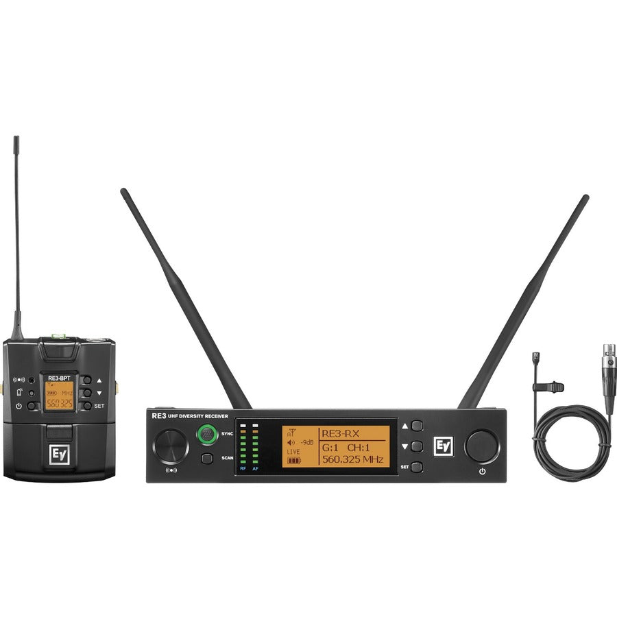 Electro-Voice UHF Wireless Set Featuring OL3 Omnidirectional Lavalier Microphone RE3-BPOL-5L