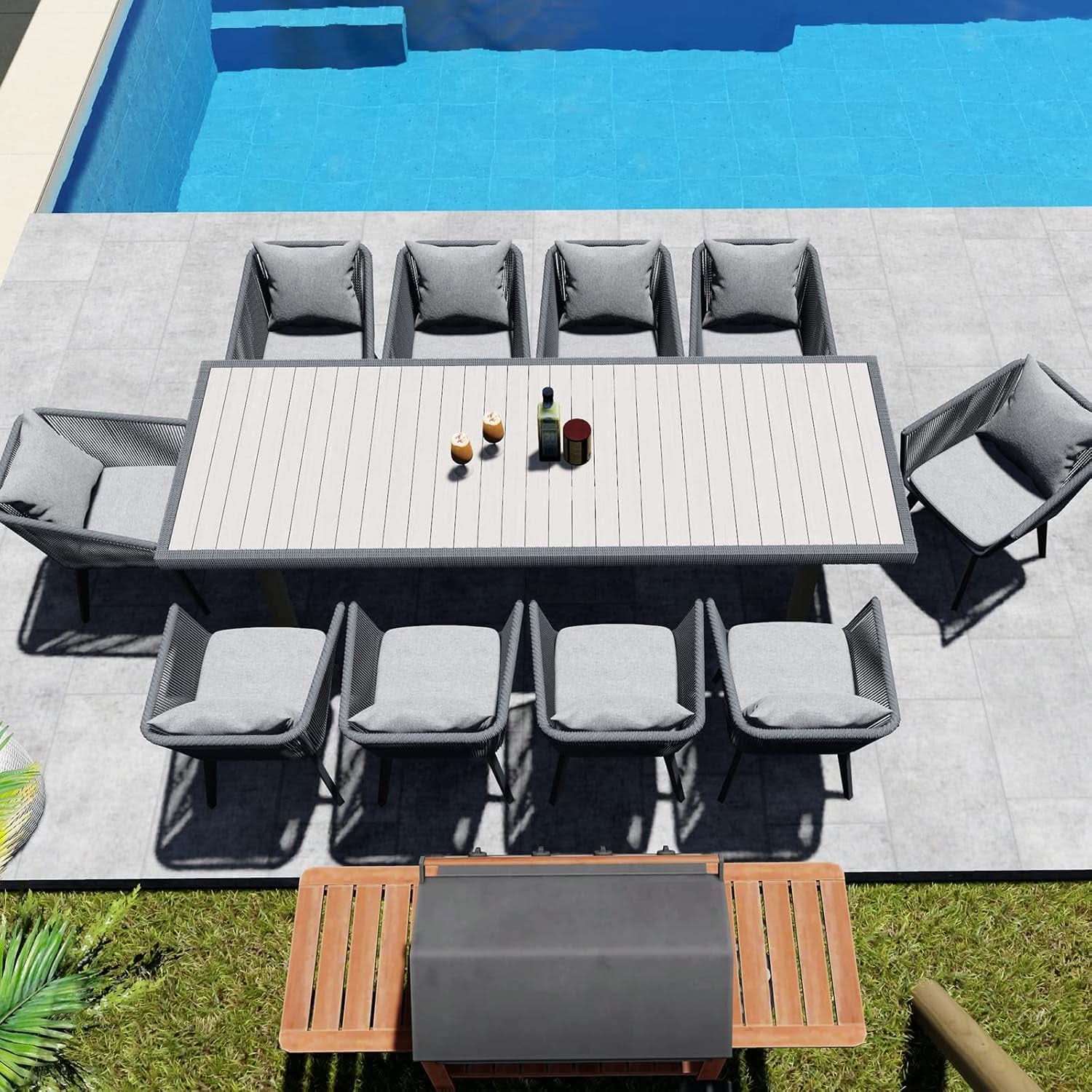 Elegant 11 Piece Patio Dining Set for Outdoor Spaces