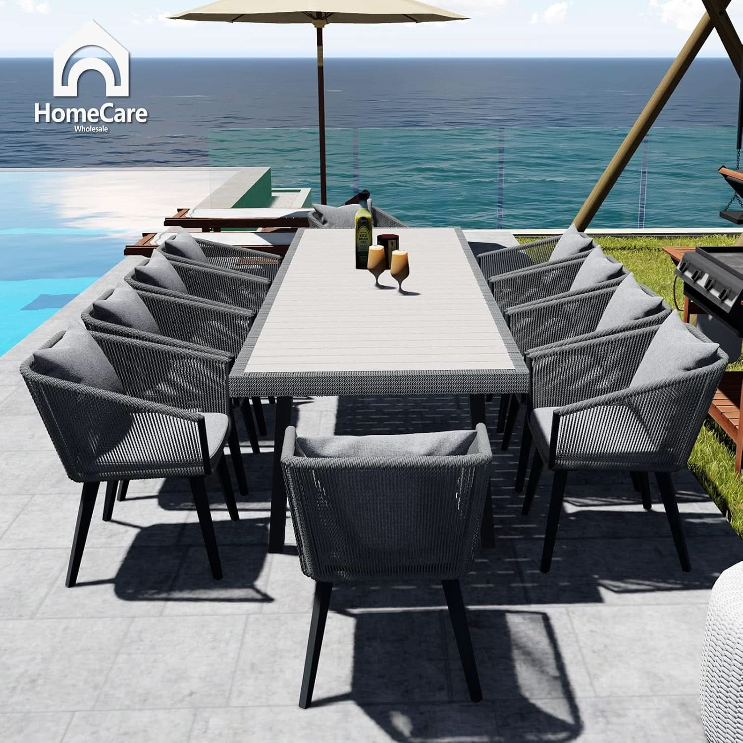 Elegant 11 Piece Patio Dining Set for Outdoor Spaces