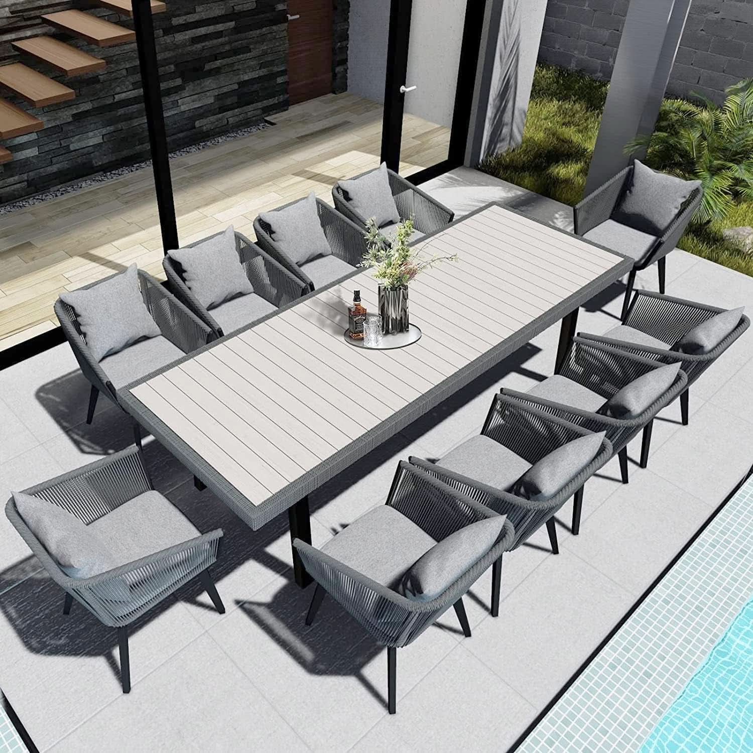 Elegant 11 Piece Patio Dining Set for Outdoor Spaces