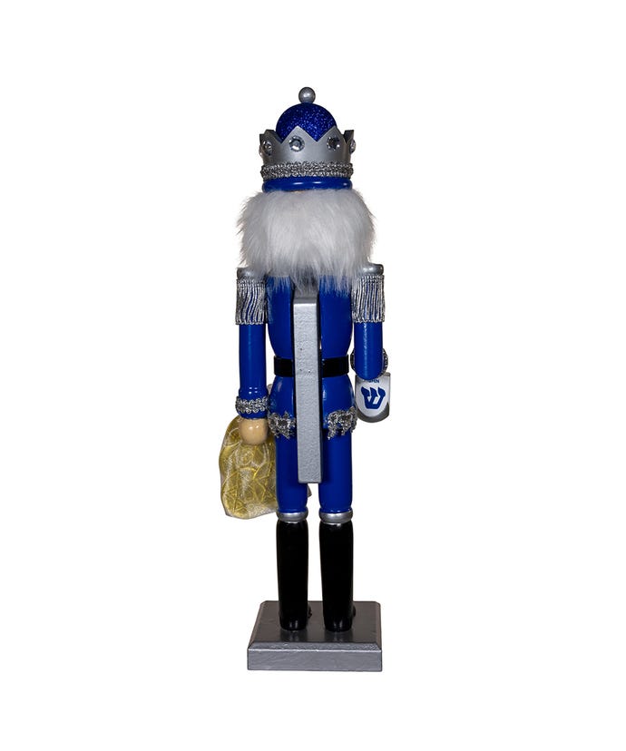 Elegant 15-Inch Hanukkah Nutcracker