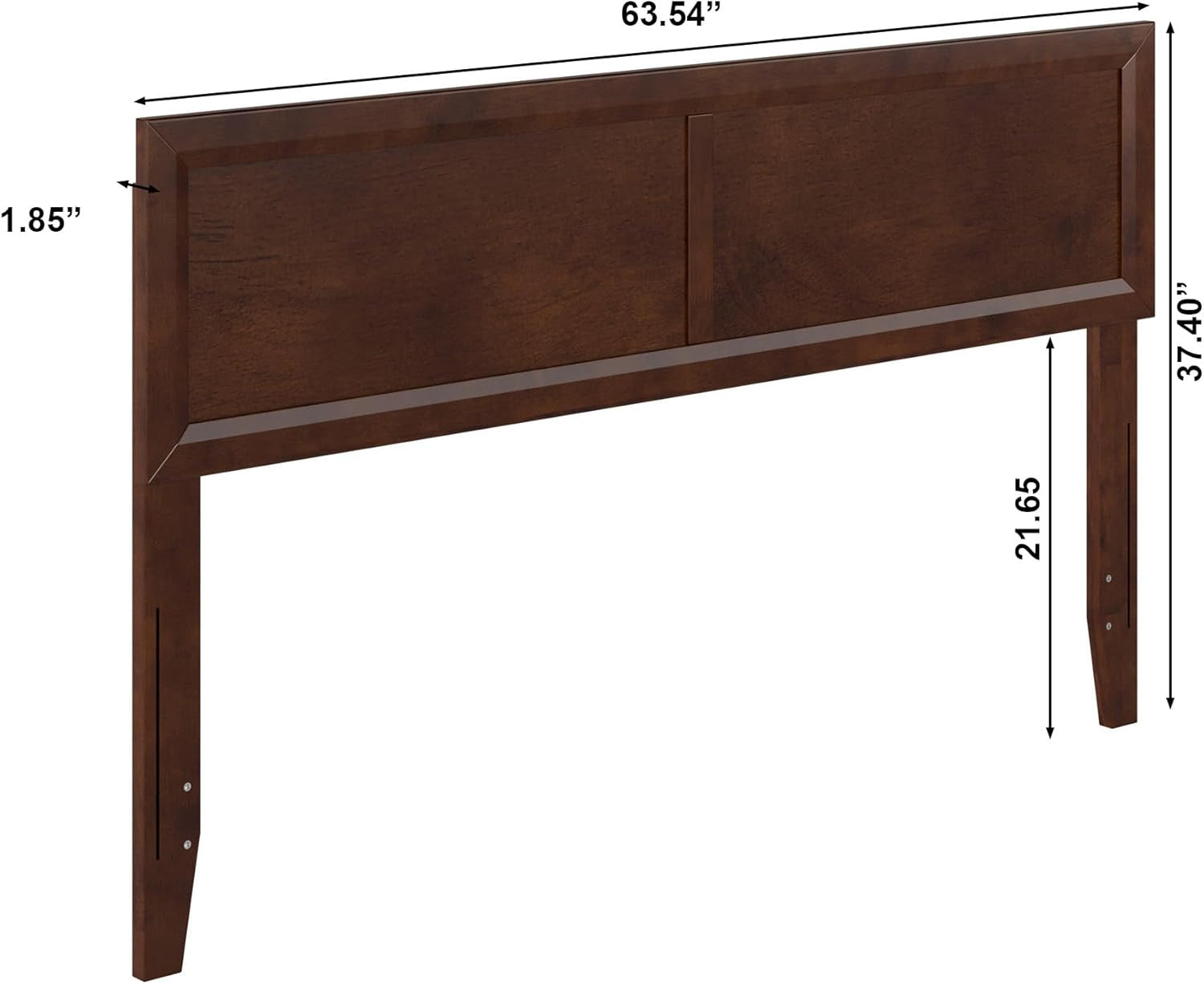 Elegant Adjustable Solid Wood Queen Headboard in Walnut