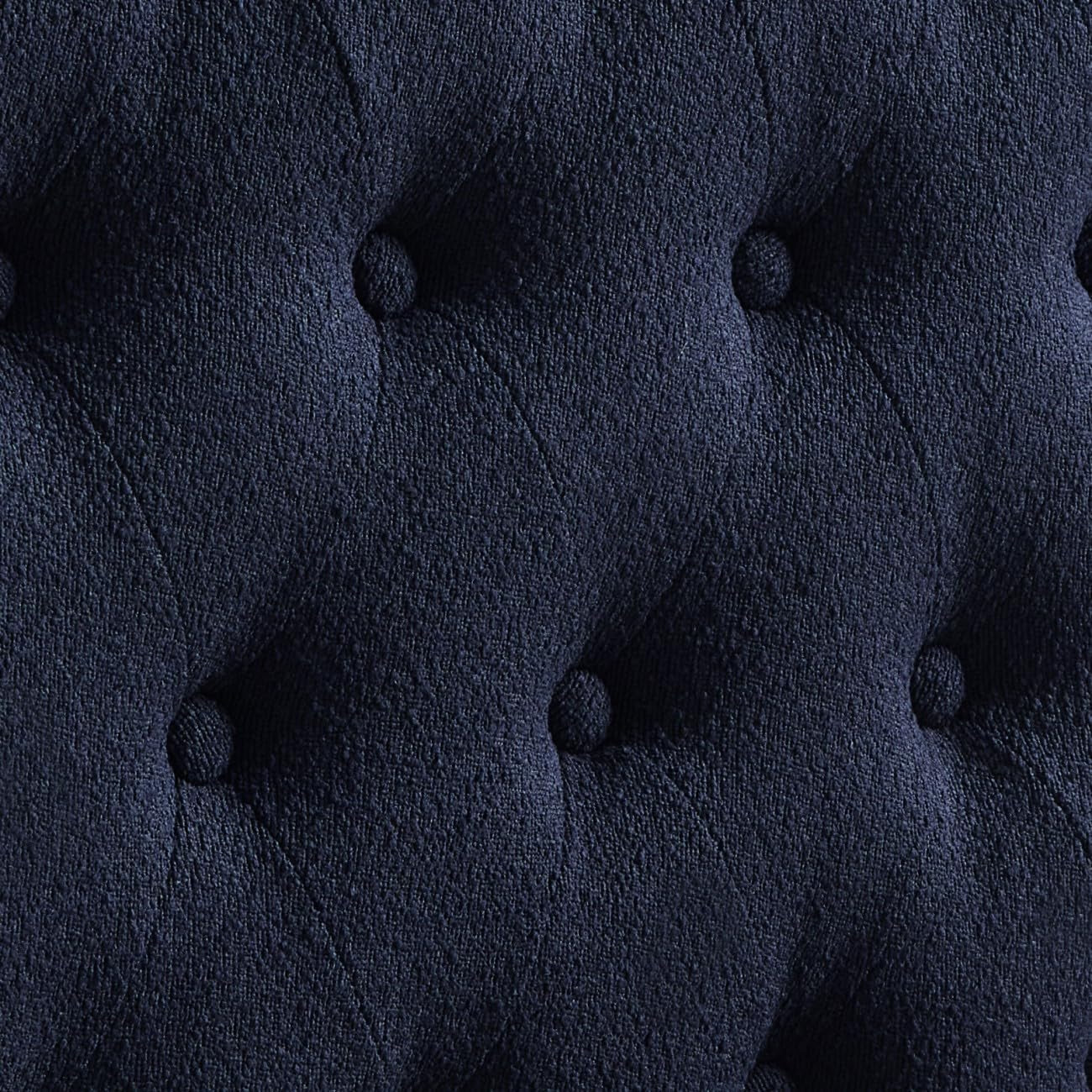 Elegant Boucle Upholstered Tufted Queen Headboard in Navy