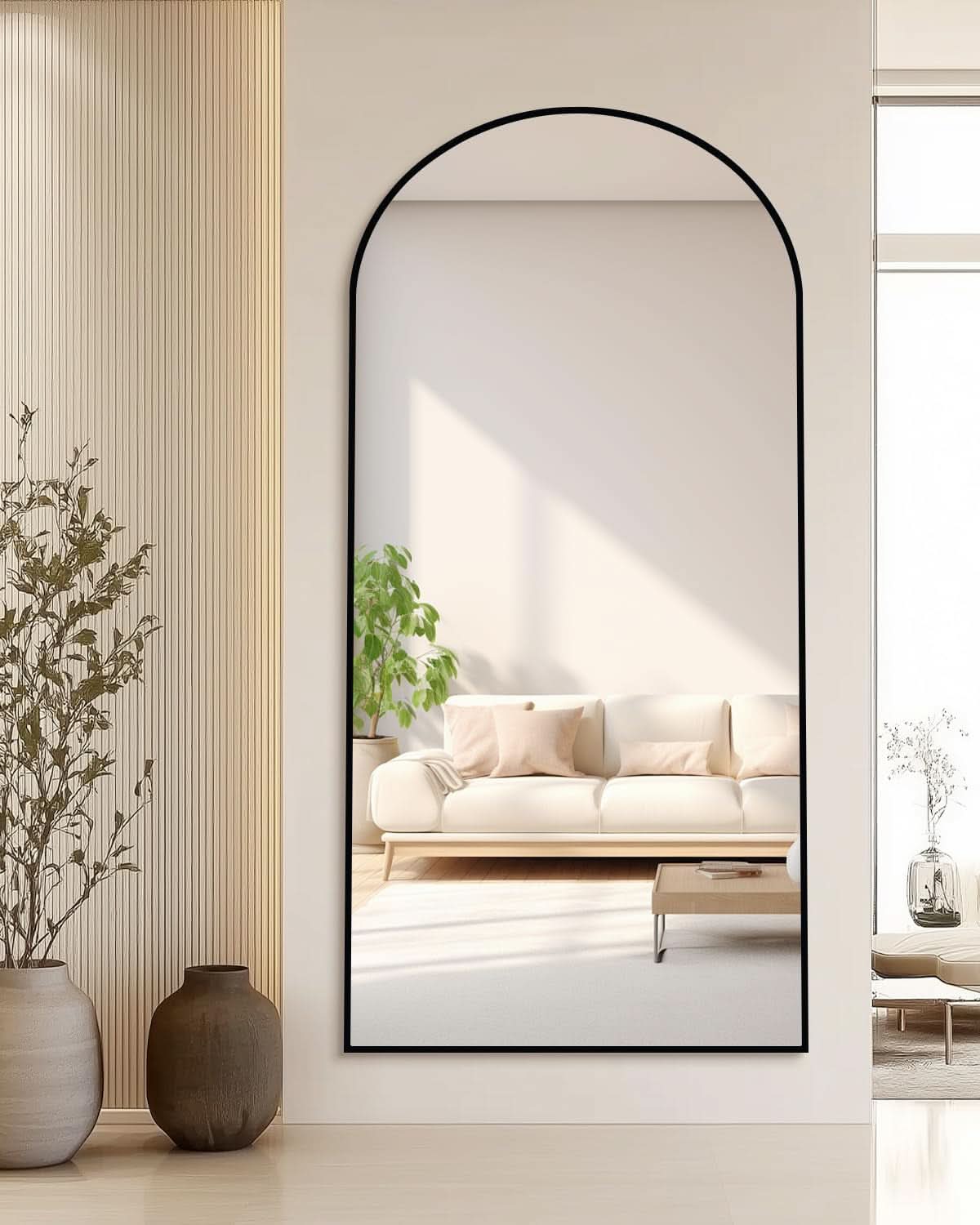 Elegant Full Length Mirror 71x32 Black Frame For Bedroom