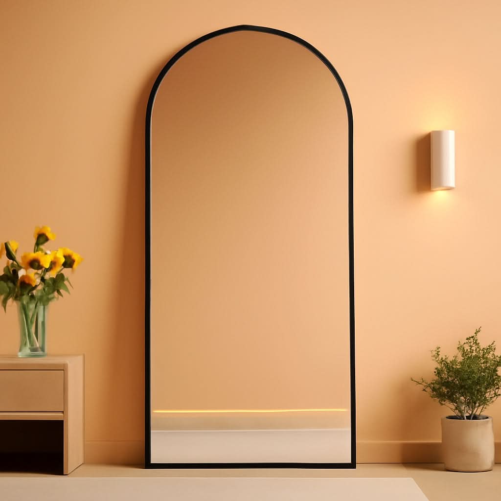 Elegant Full Length Mirror 71x32 Black Frame For Bedroom