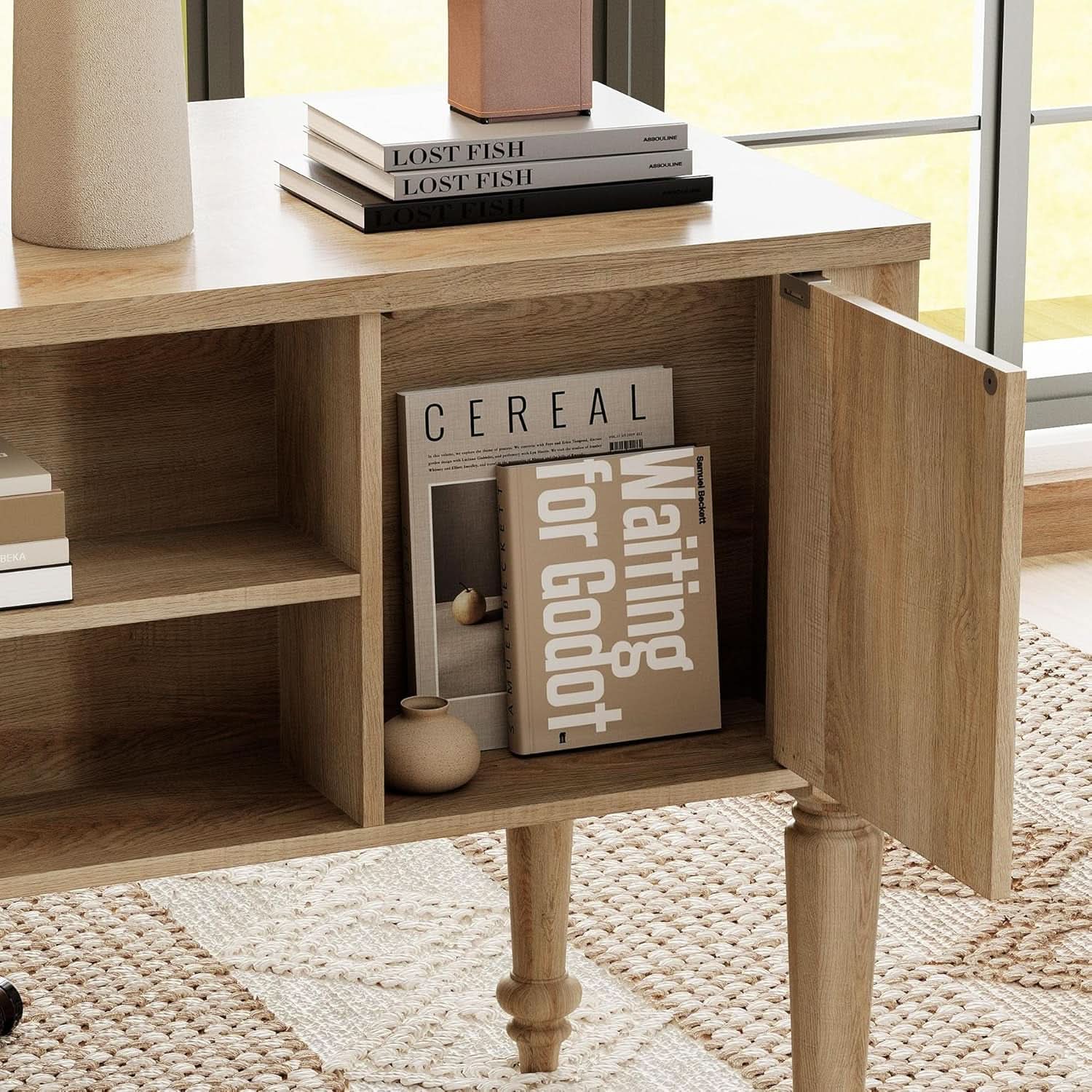 Elegant Oak 56 Inch Executive Desk Charging Station