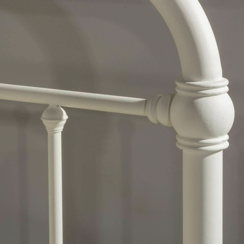 Elegant Soft White Metal Full Queen Headboard Design