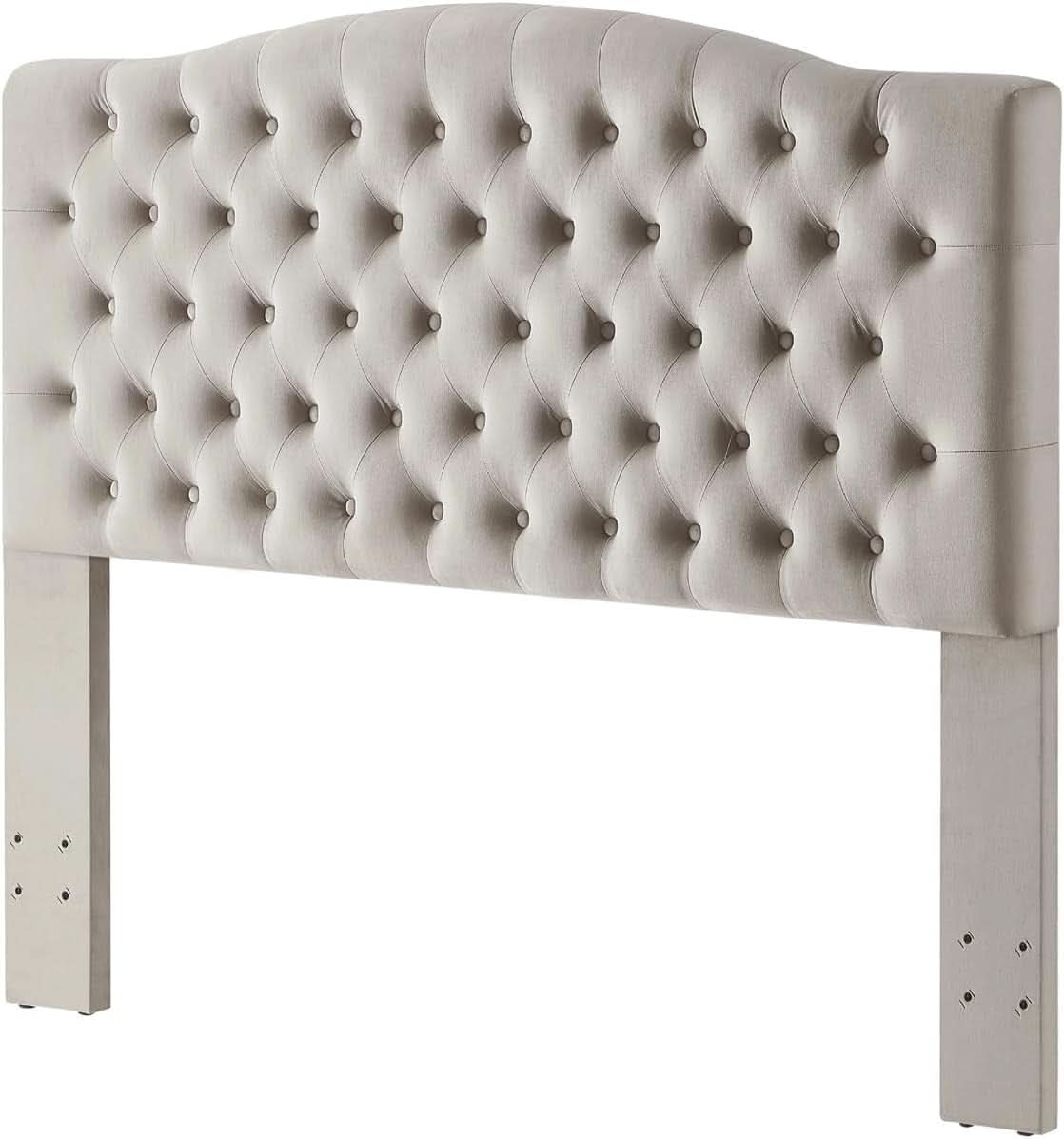 Elegant Velvet Tufted Queen Headboard for Ultimate Comfort