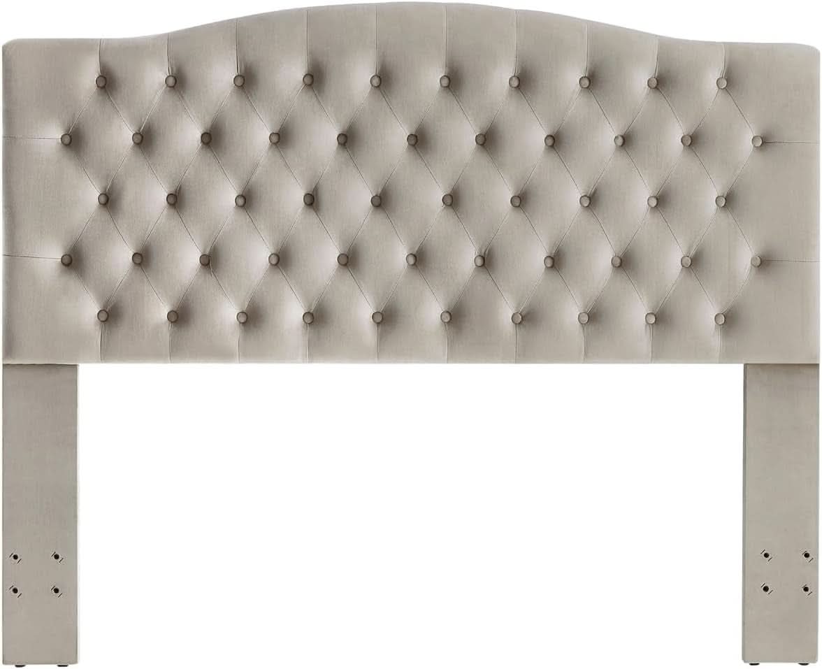 Elegant Velvet Tufted Queen Headboard for Ultimate Comfort