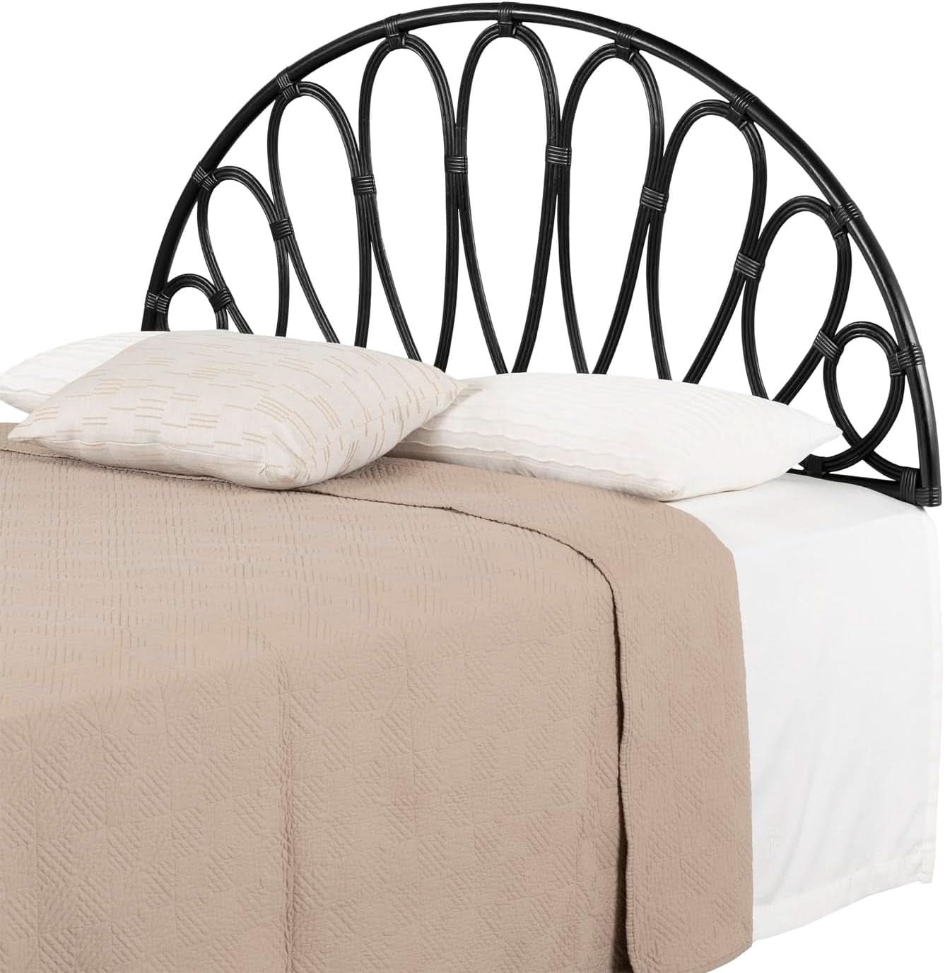 Elegant Wall-Mounted Headboard With Curvaceous Flower Petals