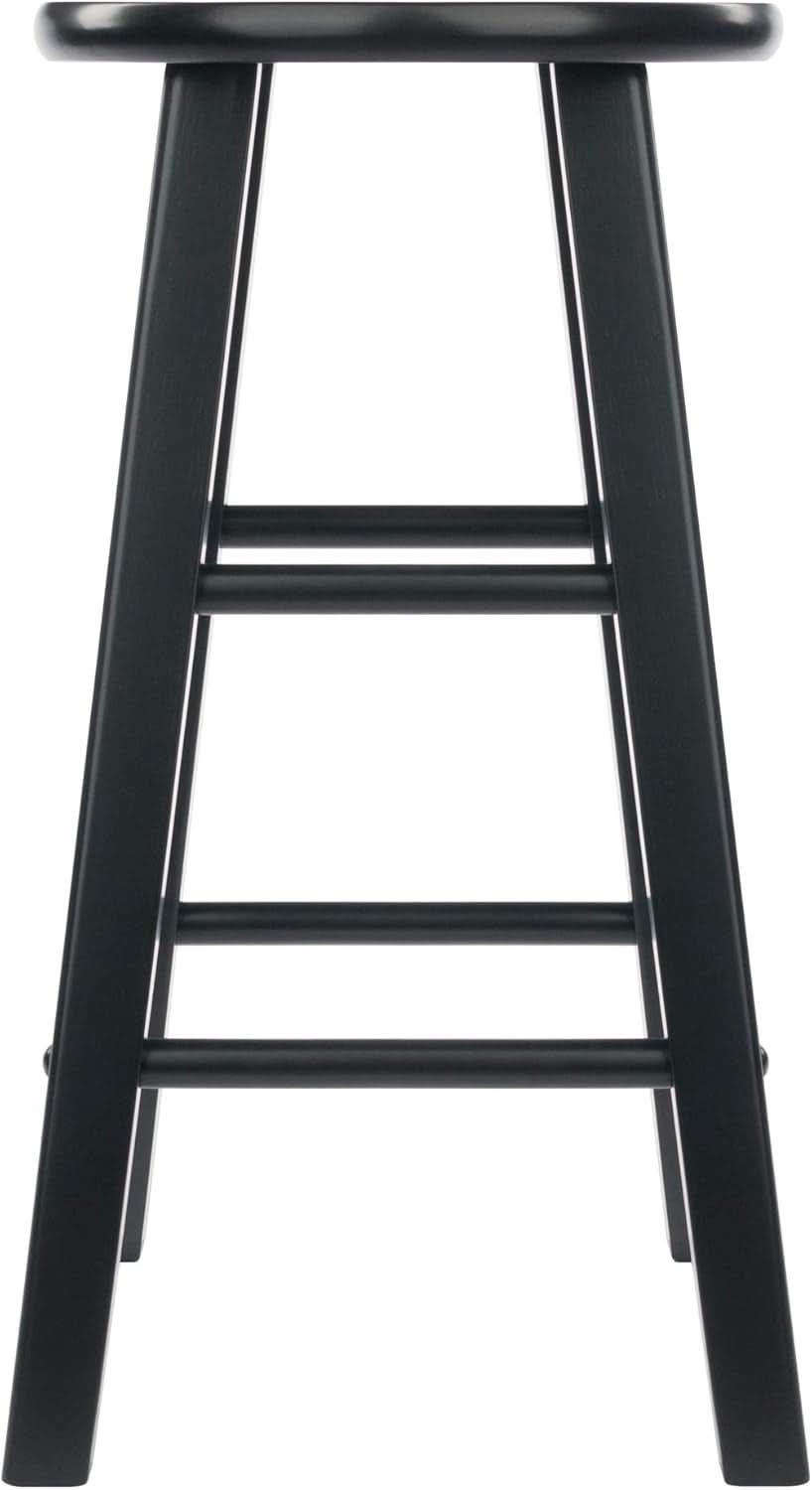 Element 2 Piece 24 Inch Counter Stool Set Black Finish